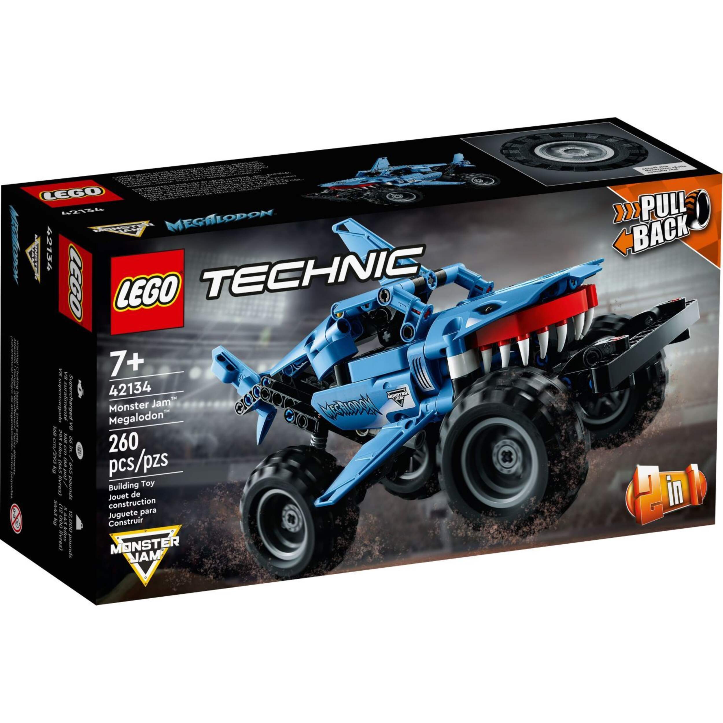 LEGO® Technic™ Monster Jam™ Megalodon™ - 42134, 260 pcs, Age 6+ Front_Angled_Right