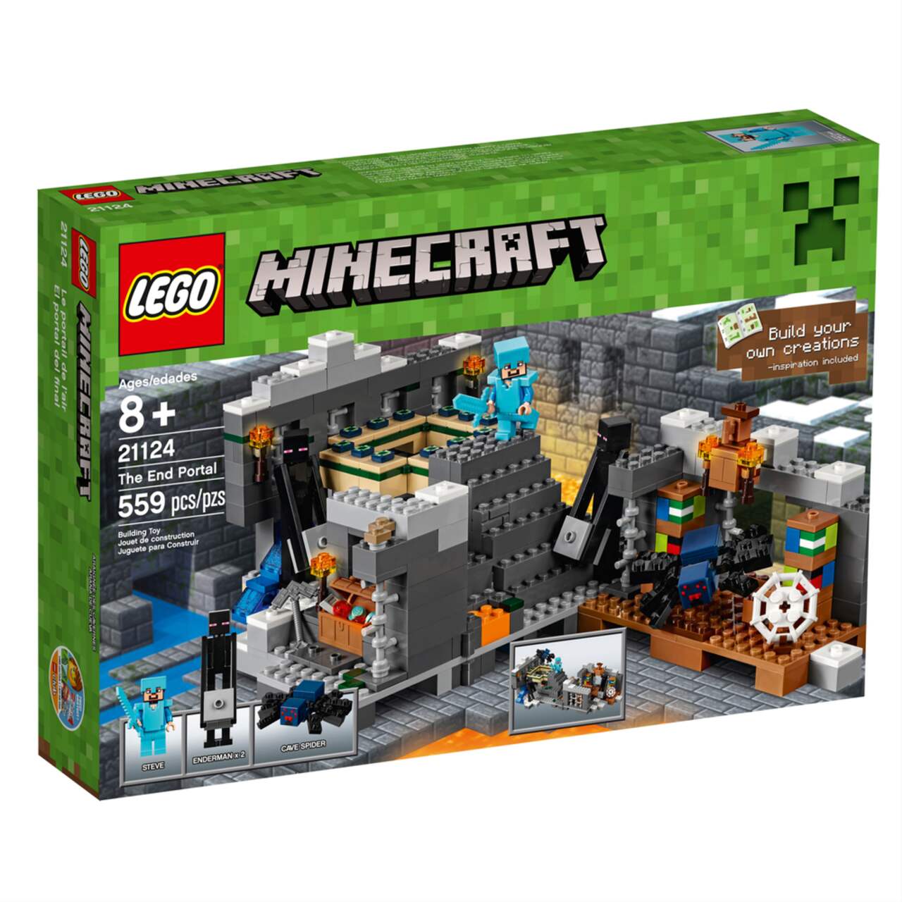 LEGO – portail en désordre Minecraft, jouets de construction