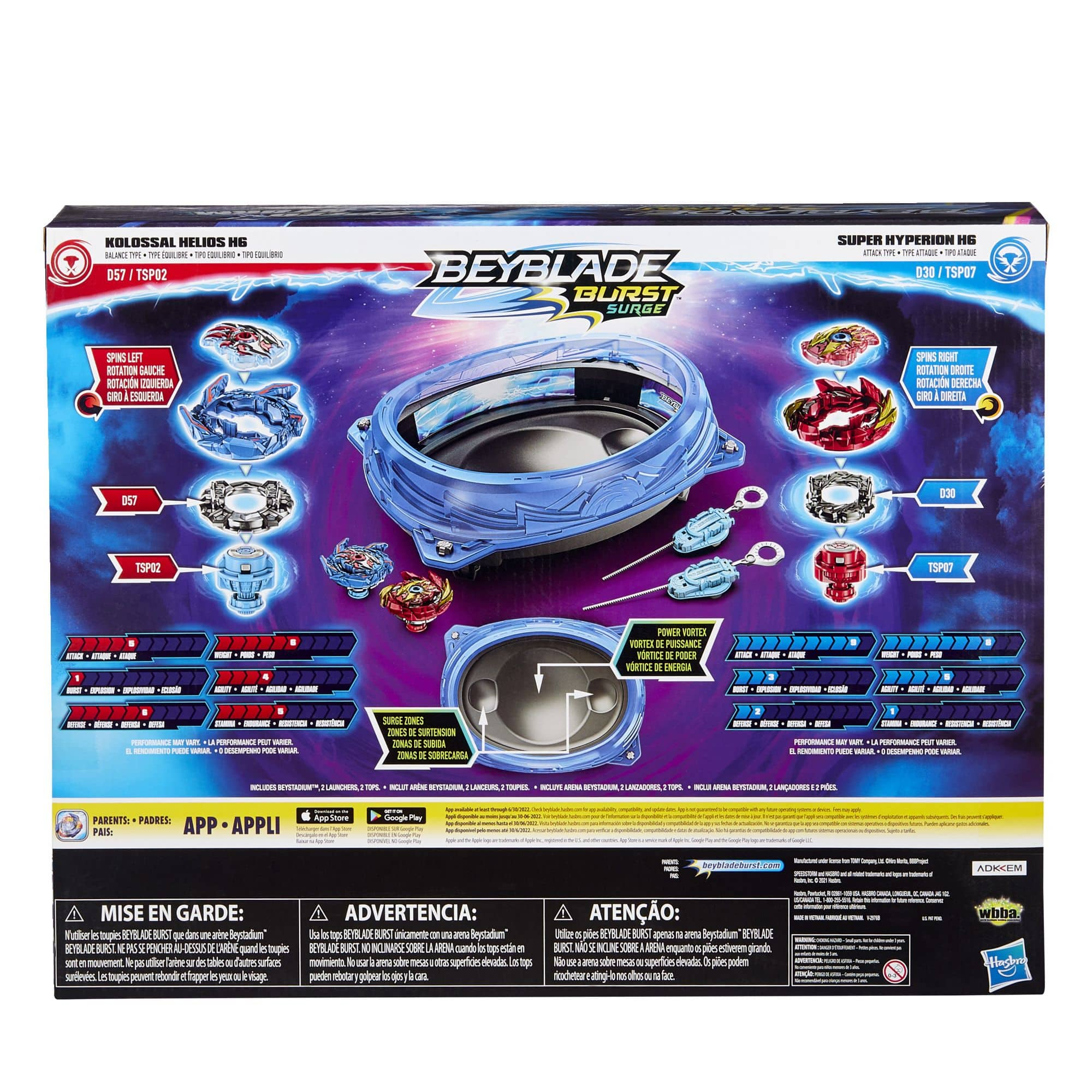 Beyblade Burst Surge Speedstorm Battle Set With Beystadium, 2 Tops & 2  Launchers, Age 8+