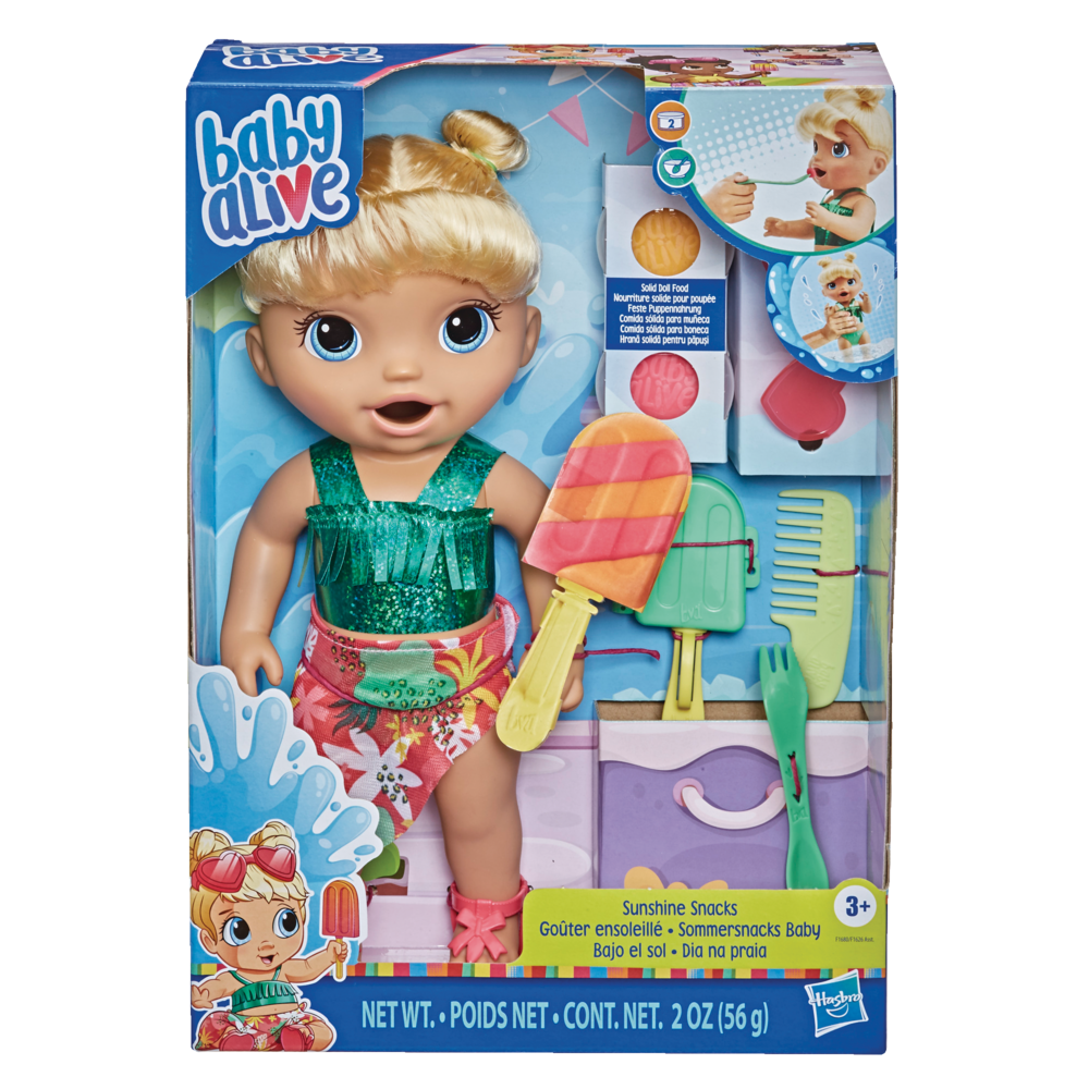 Hasbro Baby Alive Sunshine Snacks Doll With Accessories For Kids Ages