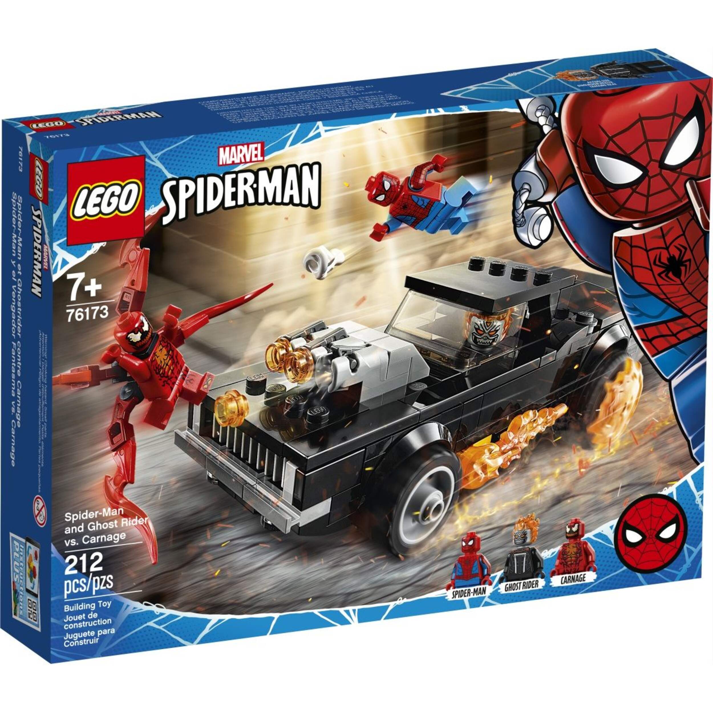 LEGO® Super Heroes Spider-Man and Ghost Rider vs. Carnage Building Toy Kit, Ages 7+ Front_Angled_Right