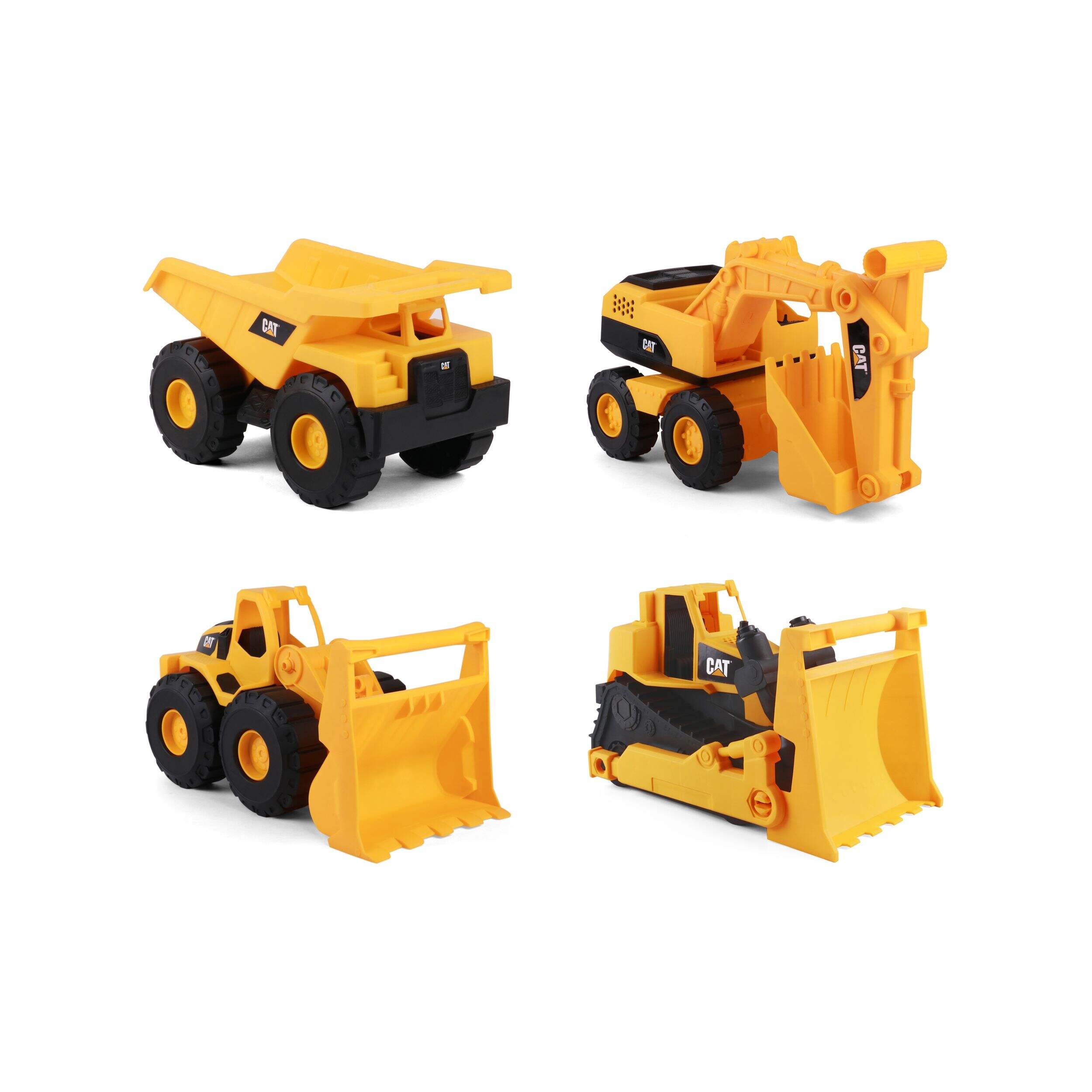 CAT Dump Truck or Excavator Construction Toy, 15-in, Ages 2+ Front_Angled_Right