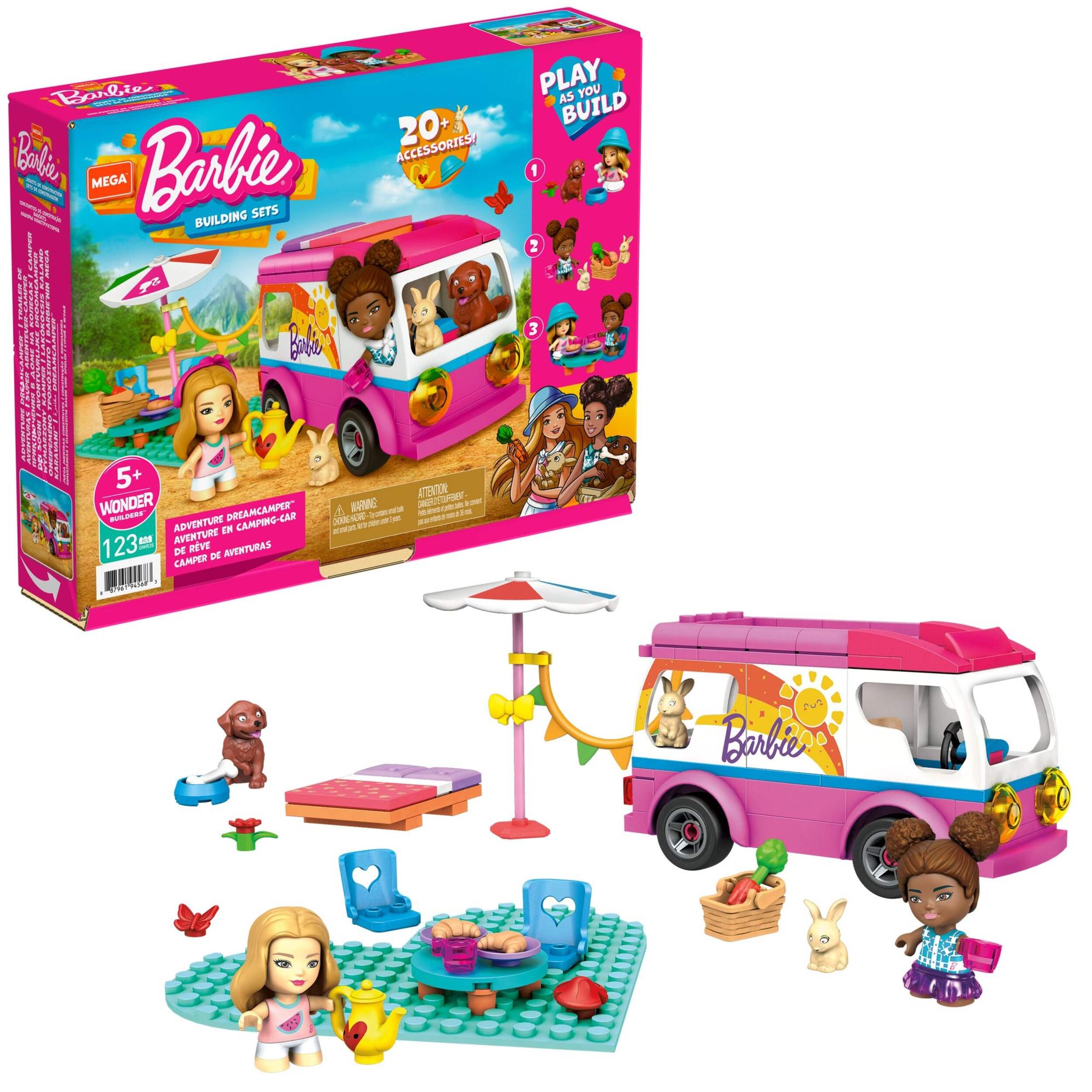 Mega Construx™ Barbie® Adventure DreamCamper™, Age 5+ Composite_or_Mixed