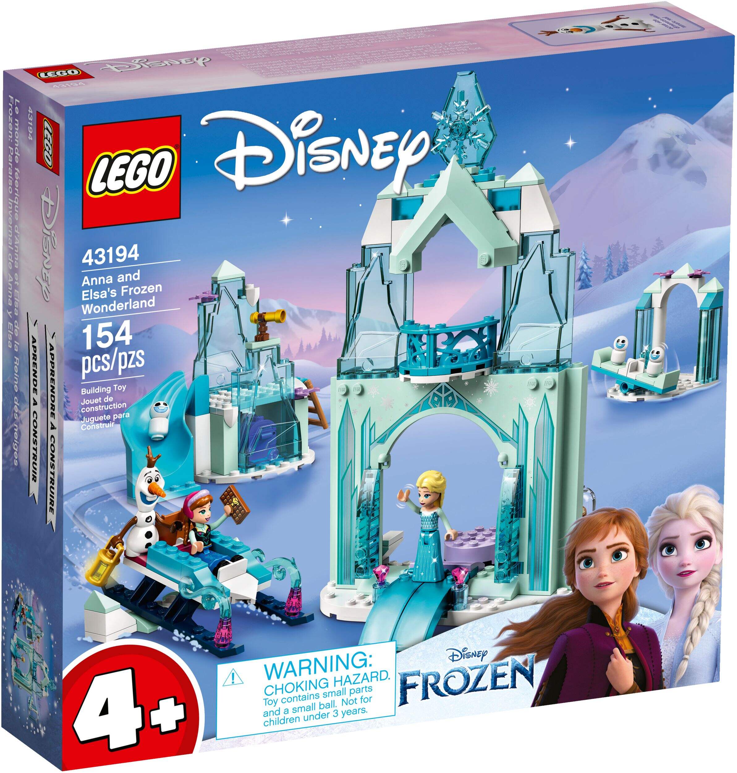 LEGO Disney, Le monde féérique gelé d'Anna et d'Elsa – 43194, paq. 154, 4 ans et plus Front_Angled_Right