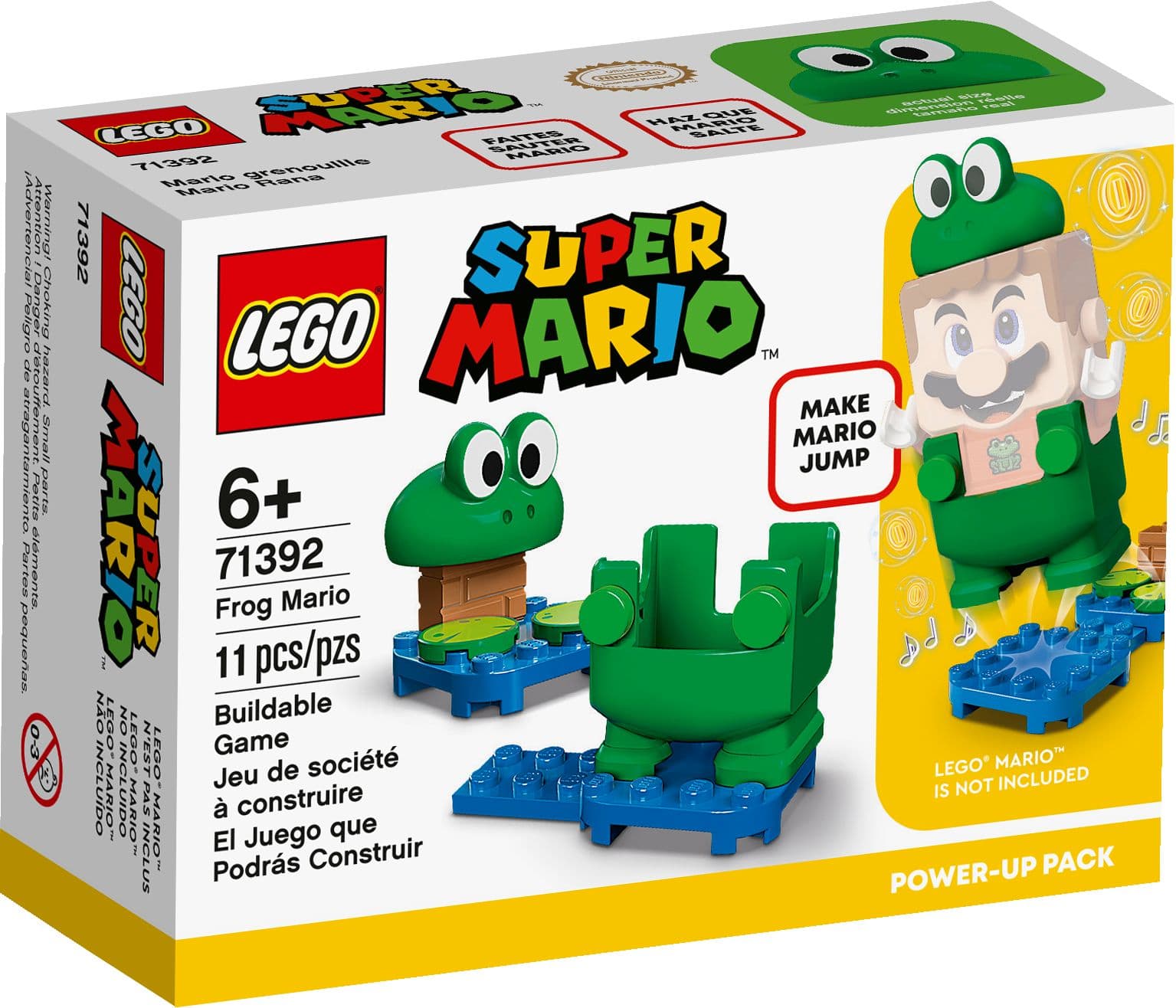 LEGO® Super Mario™ Frog Mario Power-Up Pack - 71392, 11 pcs, Age 6