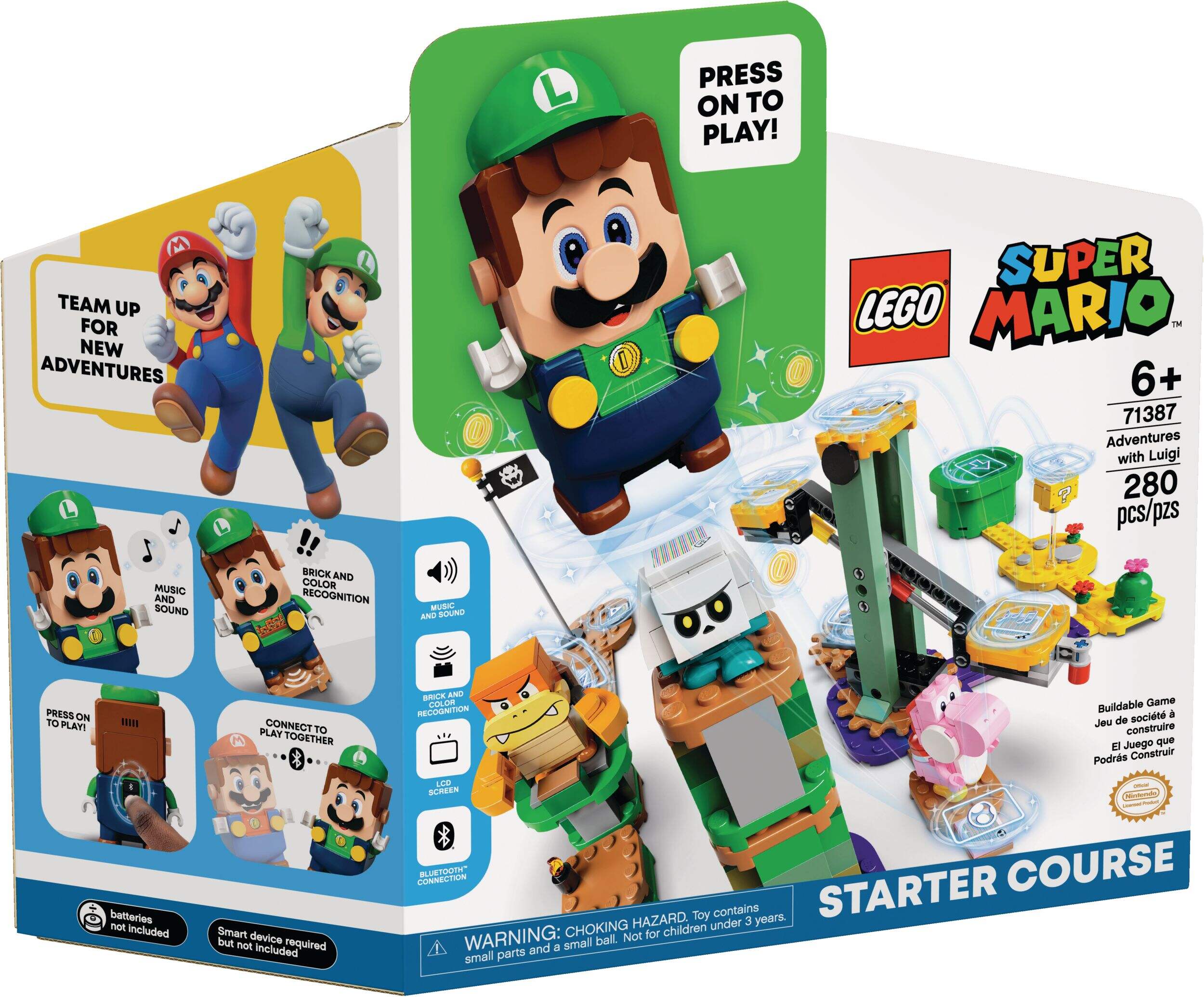LEGO® Super Mario™ Adventures with Luigi Starter Course - 71387, Age 6+ Front_Angled_Right