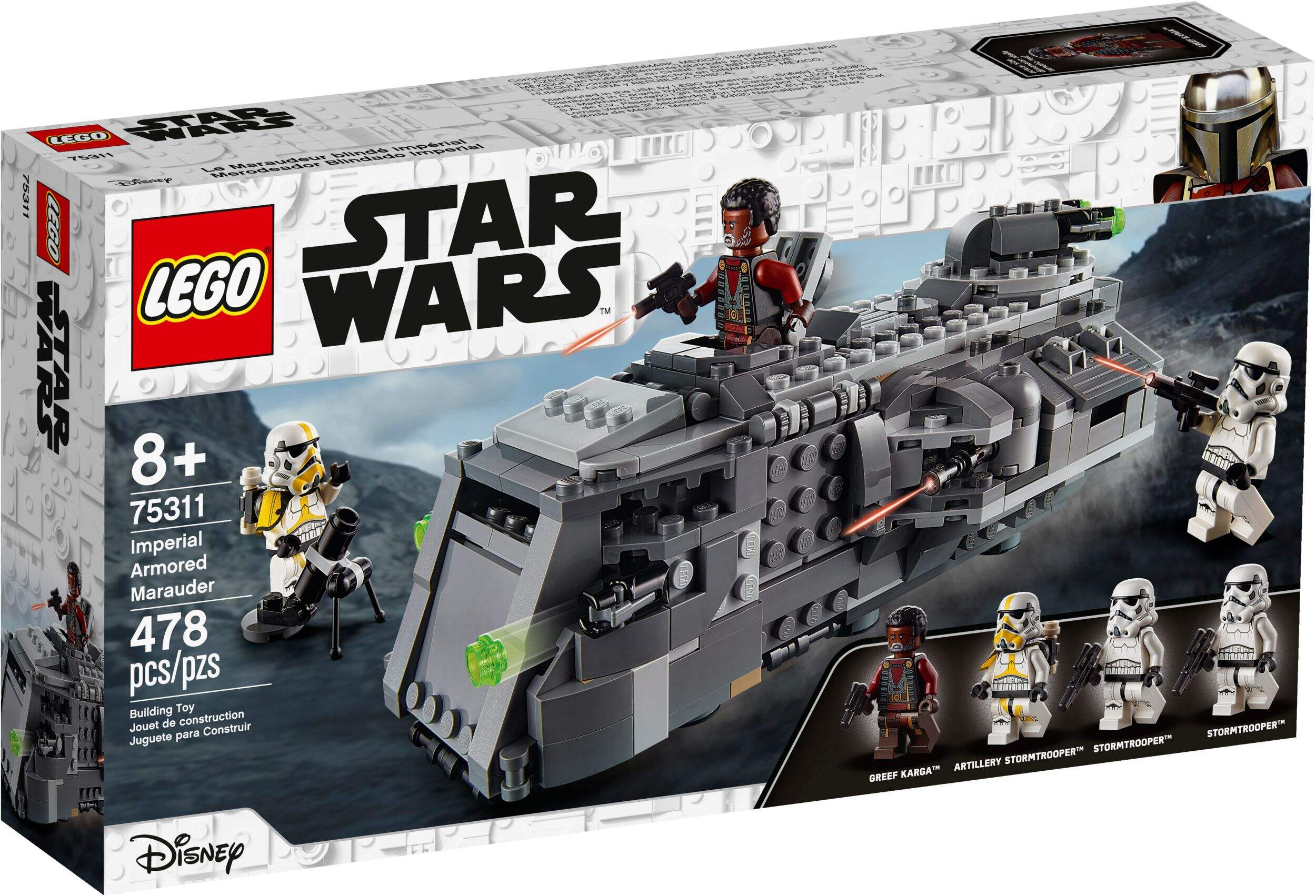 LEGO® Star Wars™ Imperial Armored Marauder - 75311, 478 pcs, Age 8+ Front_Angled_Right