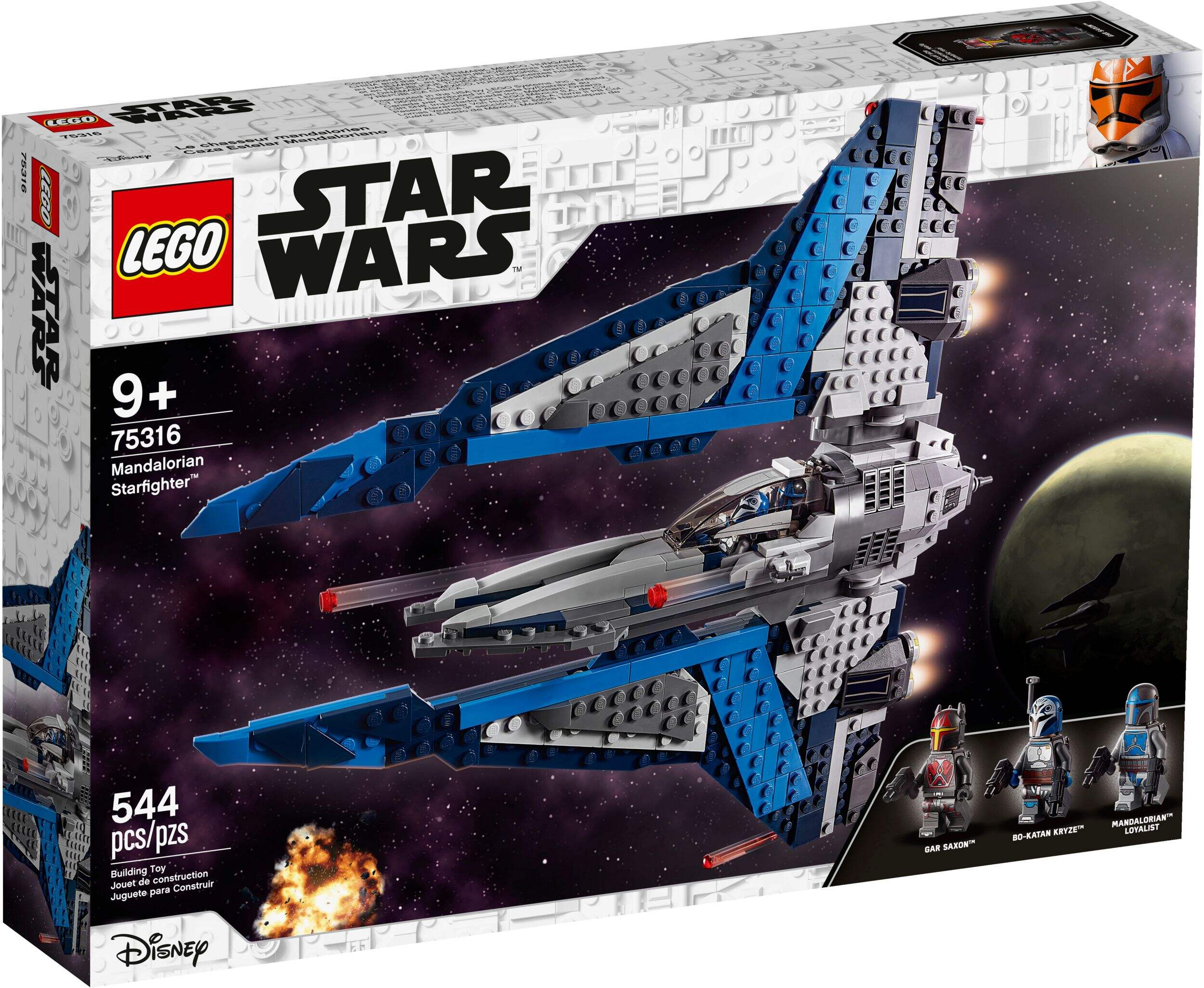 LEGO® Star Wars™ Mandalorian Starfighter - 75316, 544 pcs, Age 9+ Front_Angled_Right