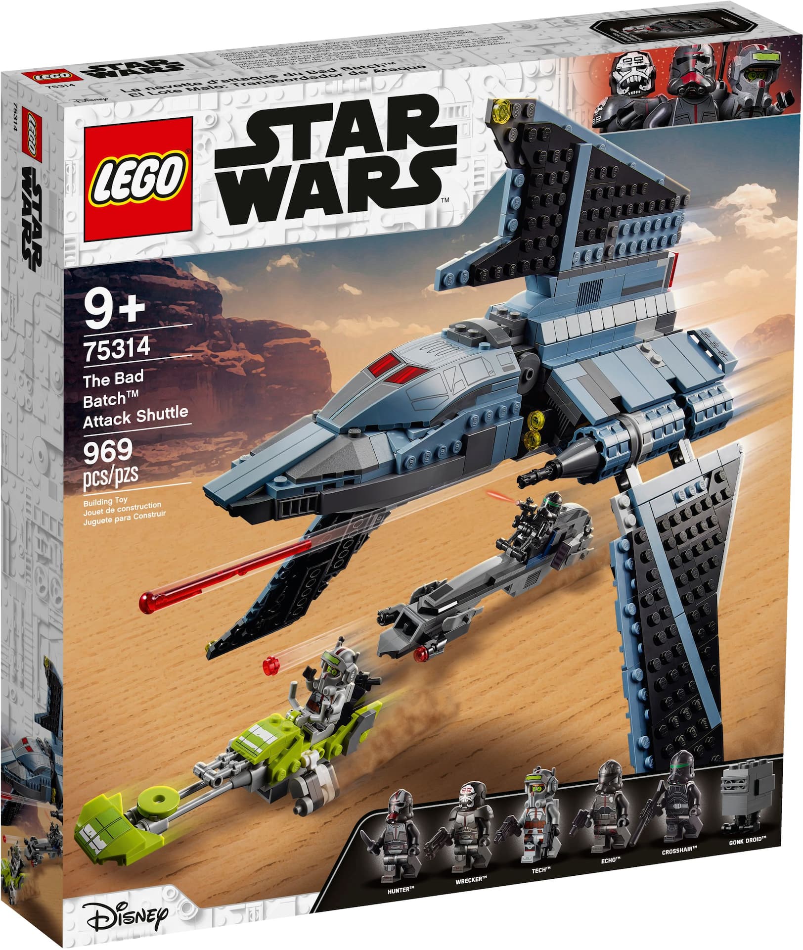 LEGO® Star Wars™ The Bad Batch™ Attack Shuttle - 75314, 969 pcs, Age 9+