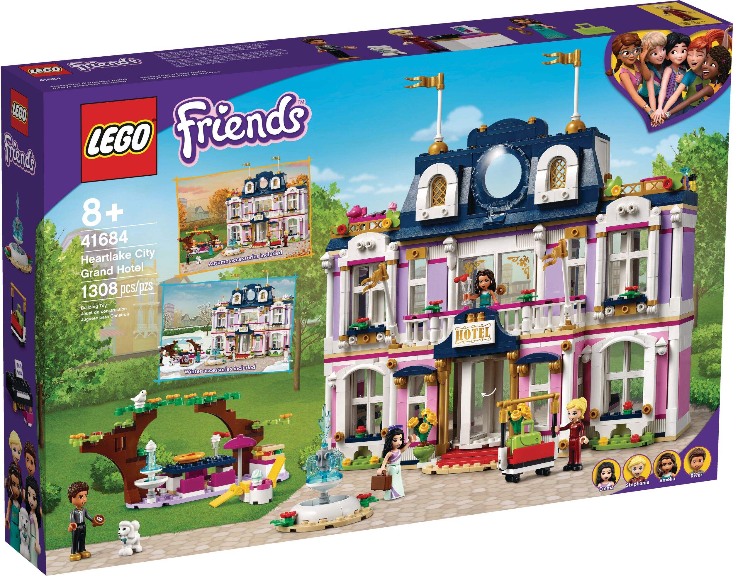 LEGO Friends, Le grand hôtel de Heartlake City – 41684, paq. 1308, 2 ans et plus Front_Angled_Right