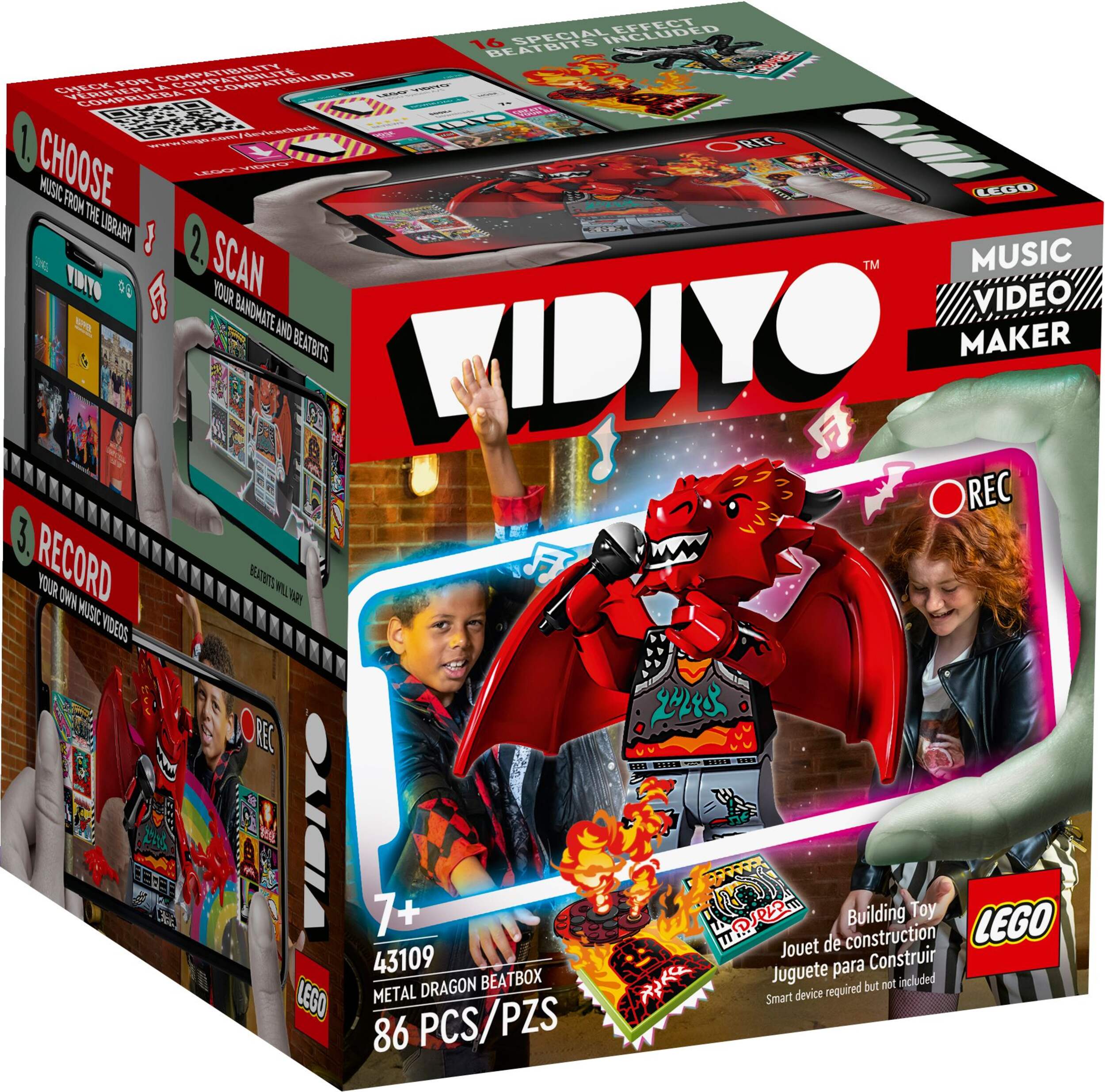 LEGO® VIDIYO™ Metal Dragon BeatBox - 43109, 86 pcs, Age 7+ Front_Angled_Right