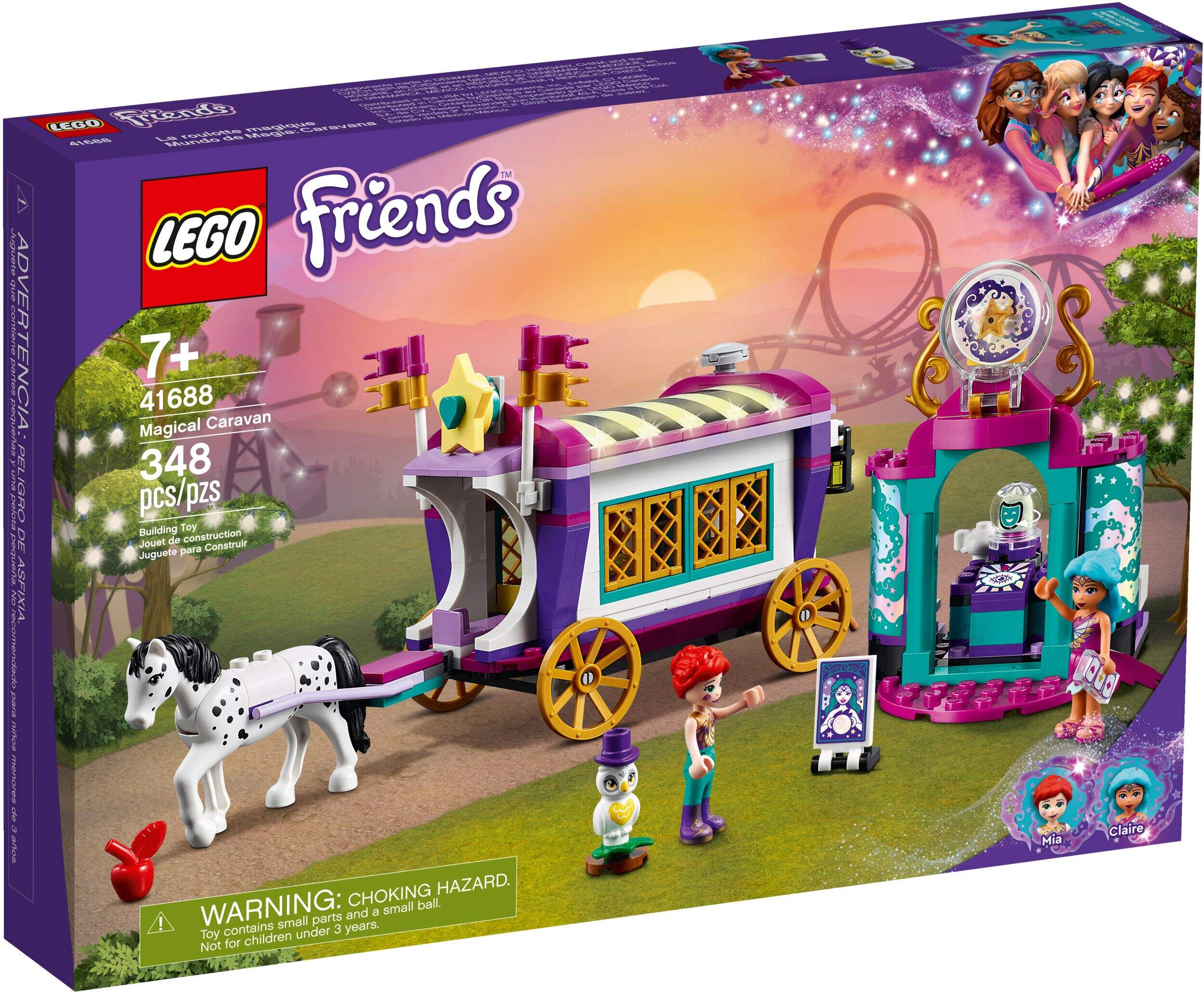 LEGO® Friends Magical Caravan - 41688, 348 pcs, Age 4+ Front_Angled_Right