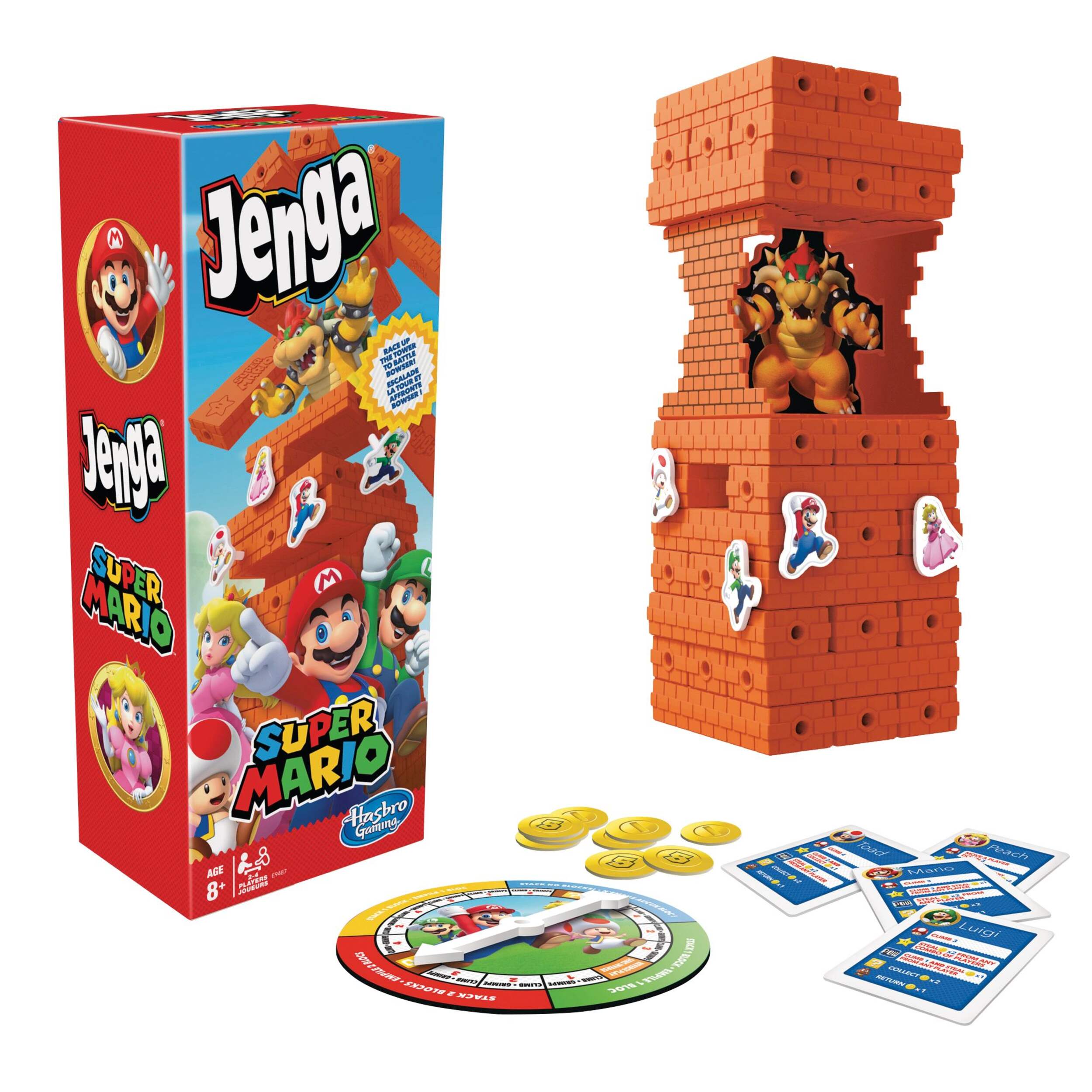 Jenga: Super Mario Edition Block Stacking Game, Age 8+ Composite_or_Mixed