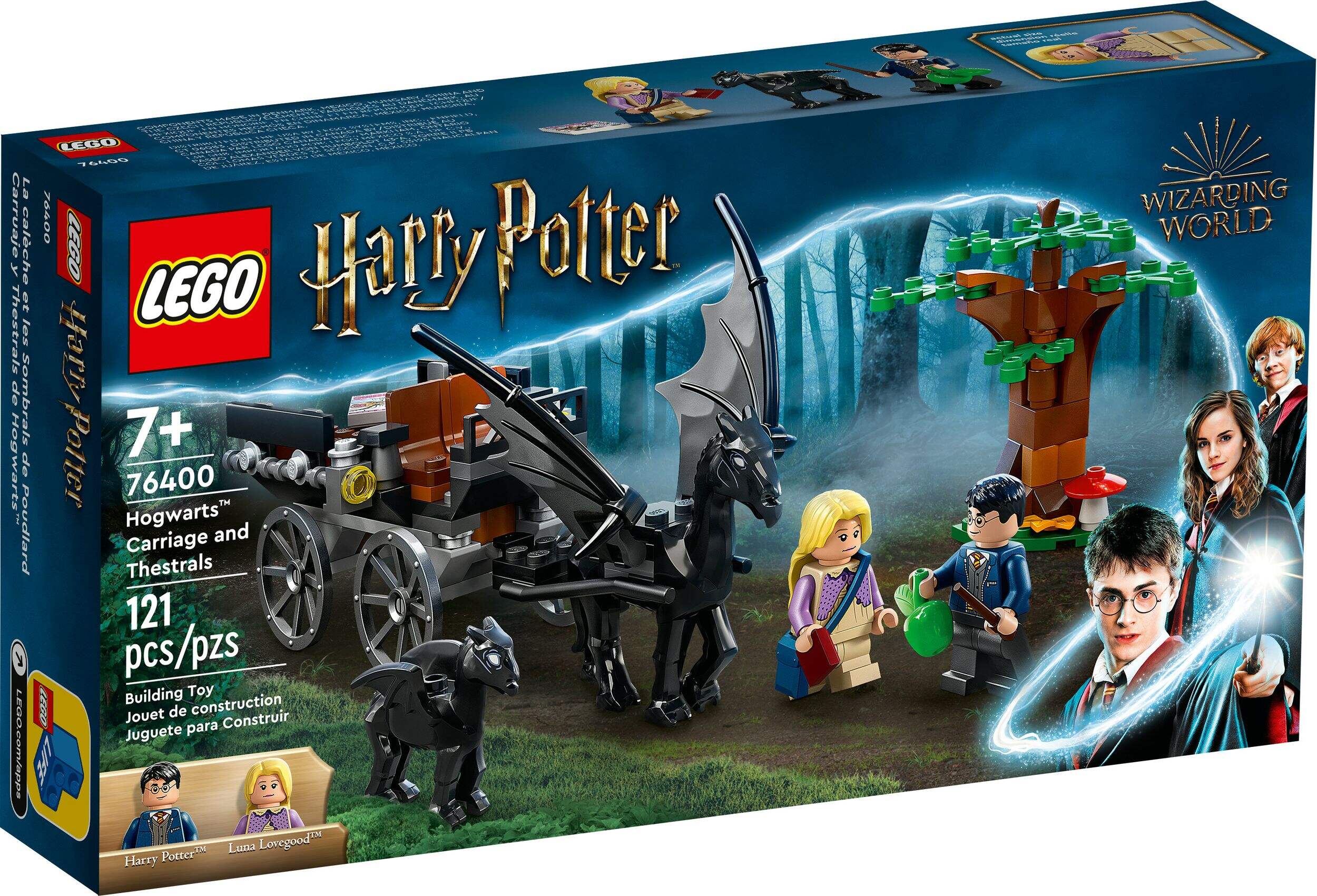 LEGO® 76400 Harry Potter™ Hogwarts™ Carriage & Thestrals Front_Three_Fourths_Angled_Right