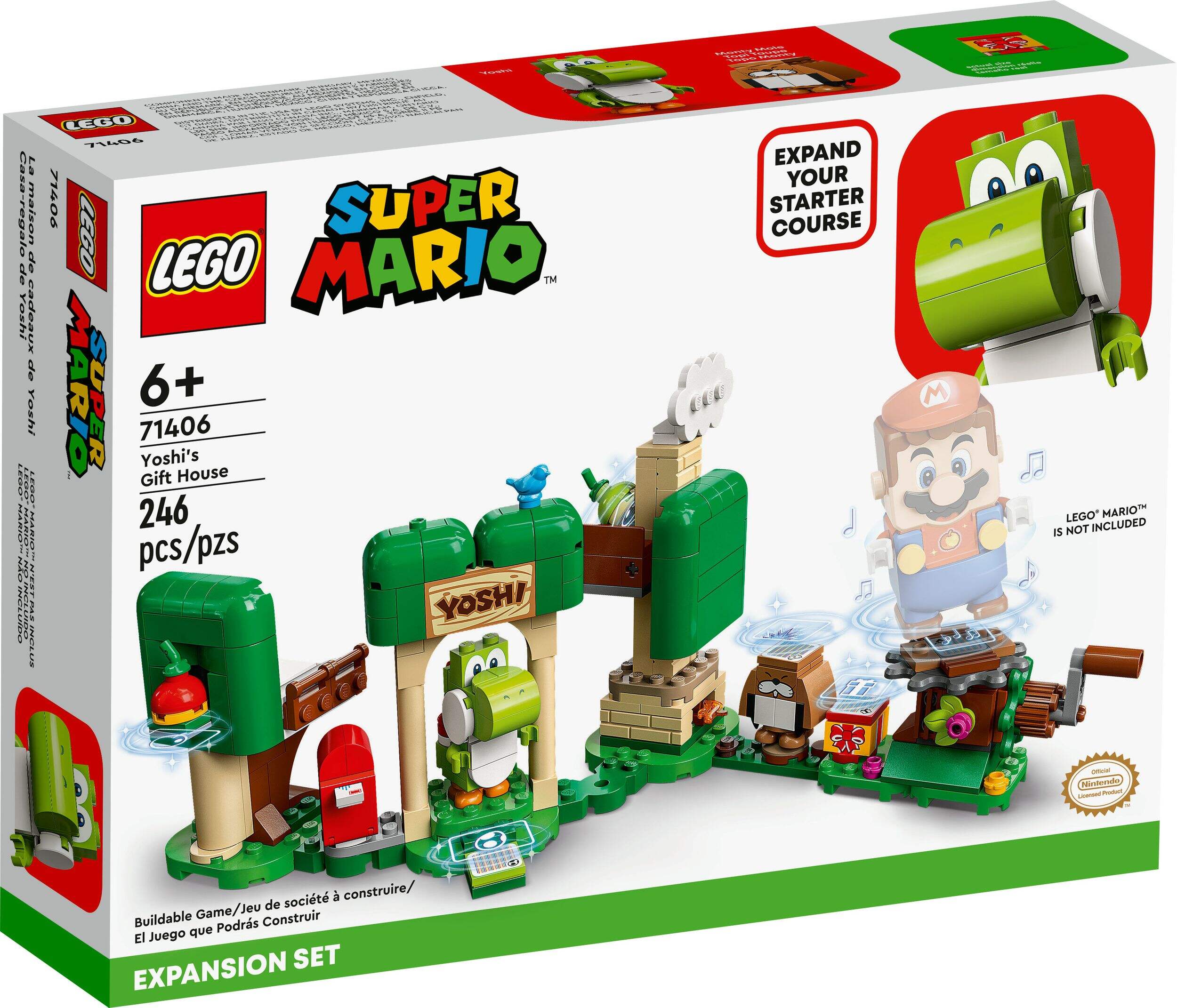 LEGO® 71406 Super Mario™ Yoshi’s Gift House Expansion Set Front_Angled_Right