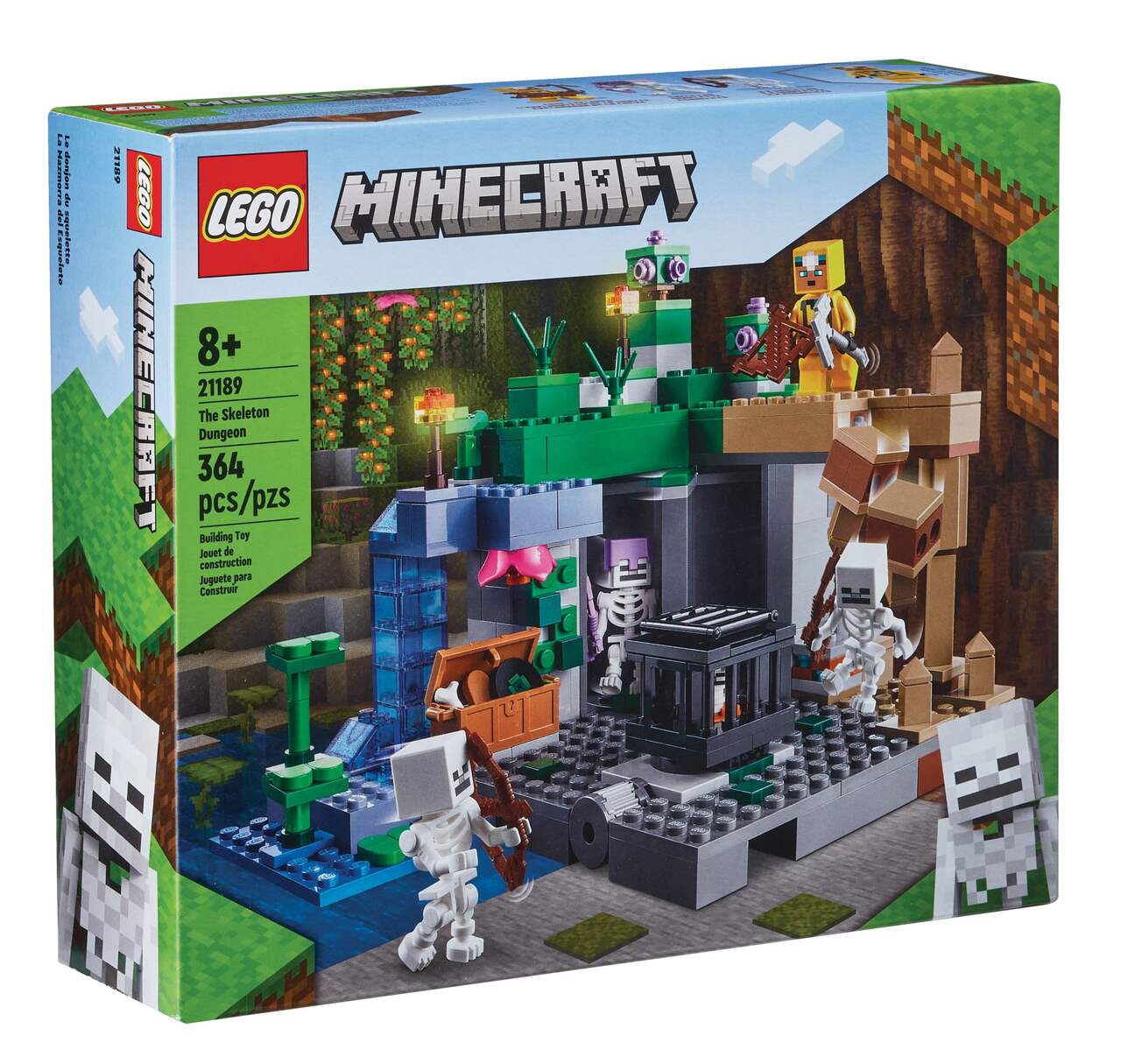 Lego Minecraft 21244 Le poste extérieur de l'épée 21189 Le donjon du  squelette et 30432 Sac en plastique pour tortues : : Jeux et Jouets