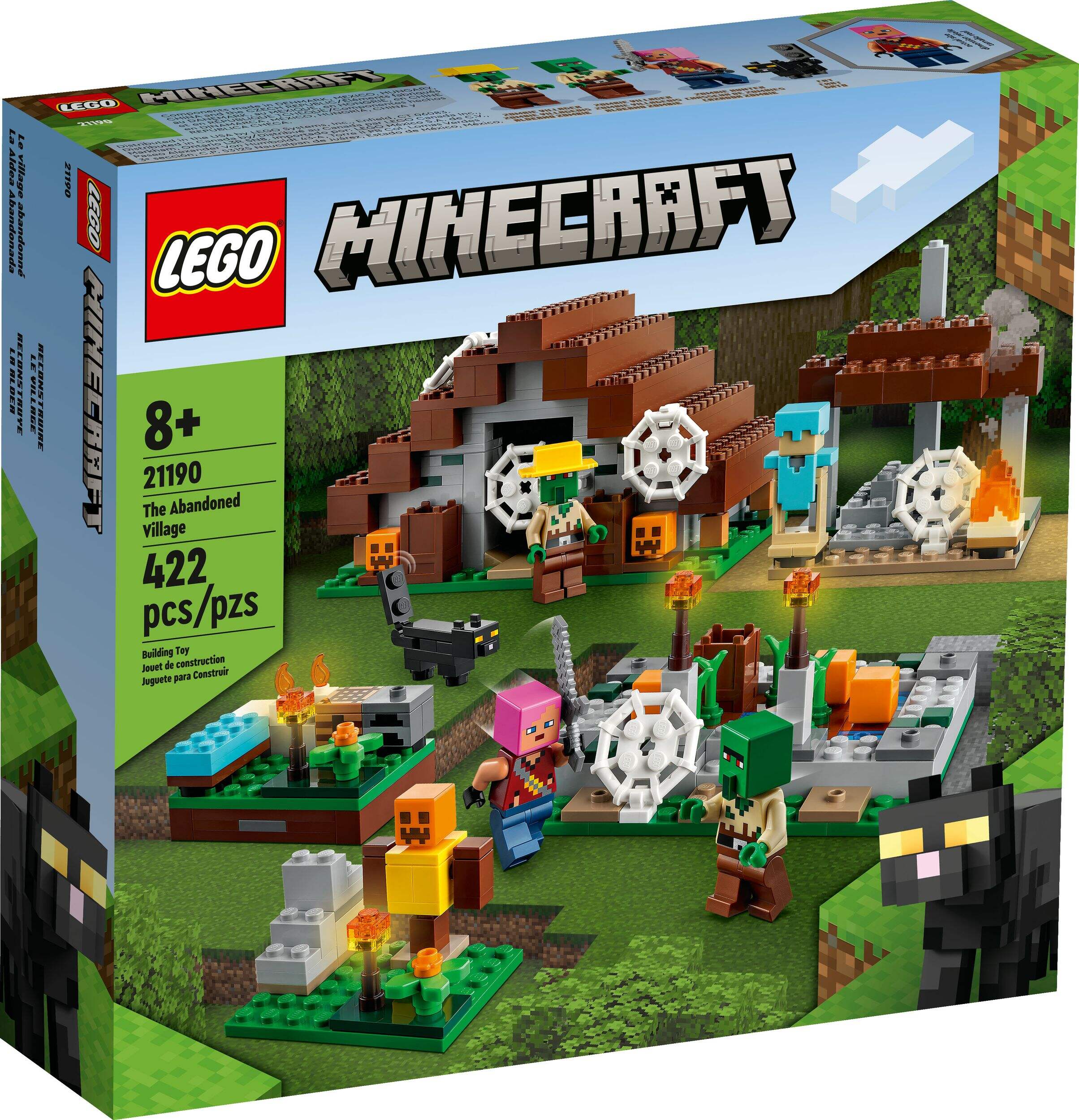 LEGO® 21190 Minecraft The Abandoned Village Set, Ages 8+ Front_Angled_Right