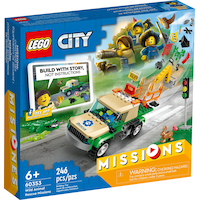 LEGO 60353 City Ensemble de jeu Missions de sauvetage des animaux sauvages Front_Angled_Right