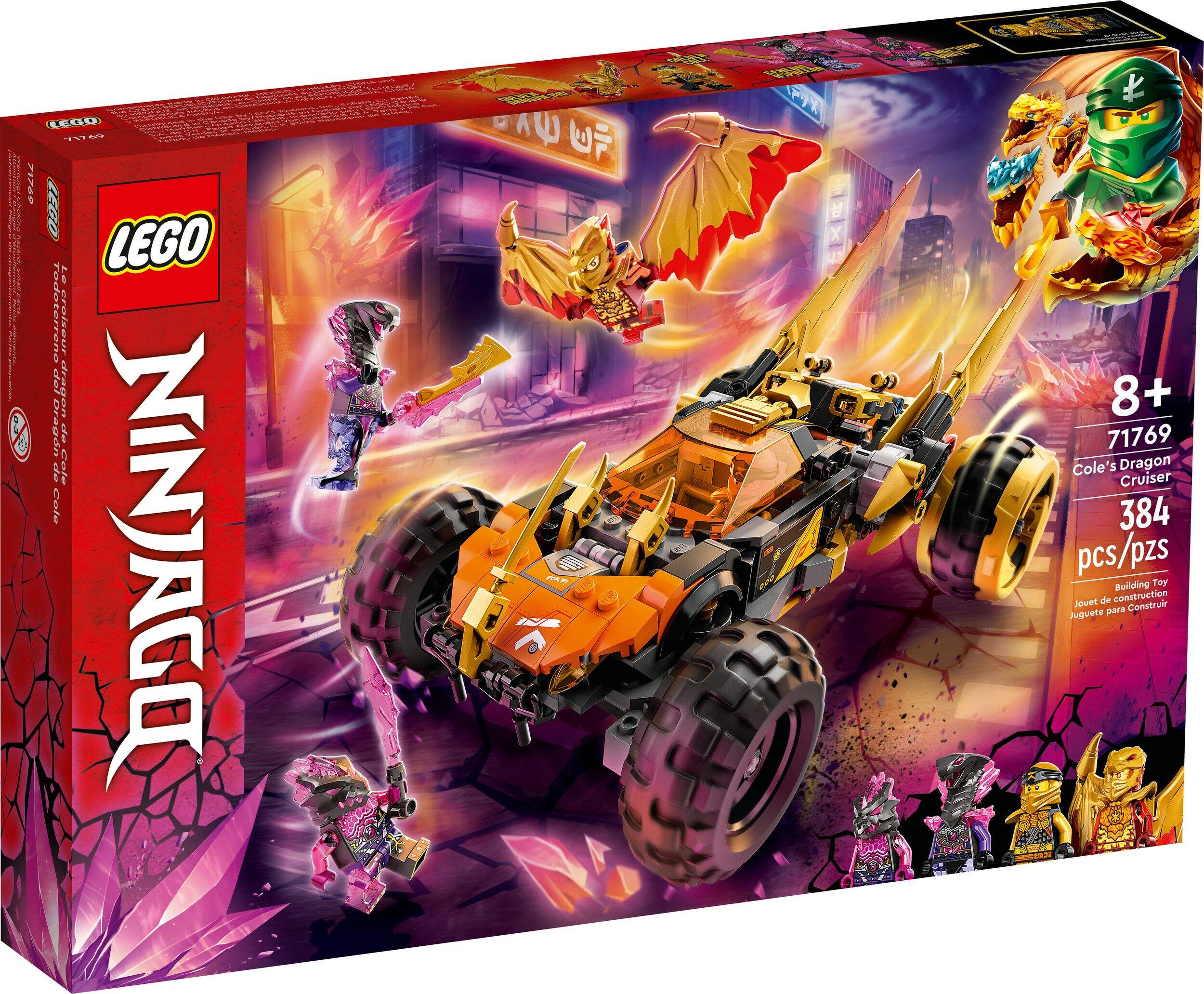 LEGO® 71769 NINJAGO Cole’s Dragon Cruiser Set, Ages 8+ Front_Three_Fourths_Angled_Right