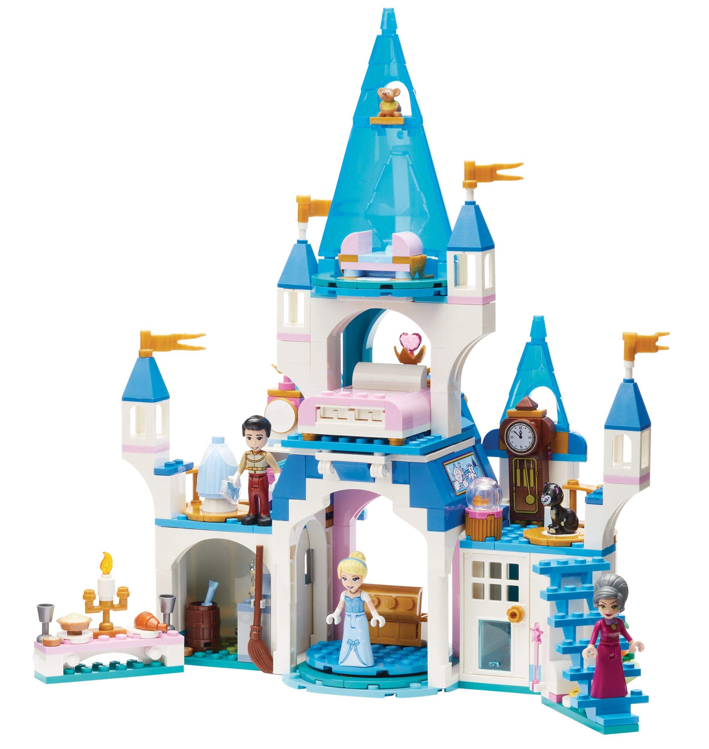 LEGO® 43206 Disney Cinderella and Prince Charming’s Castle Set, Ages 5 ...