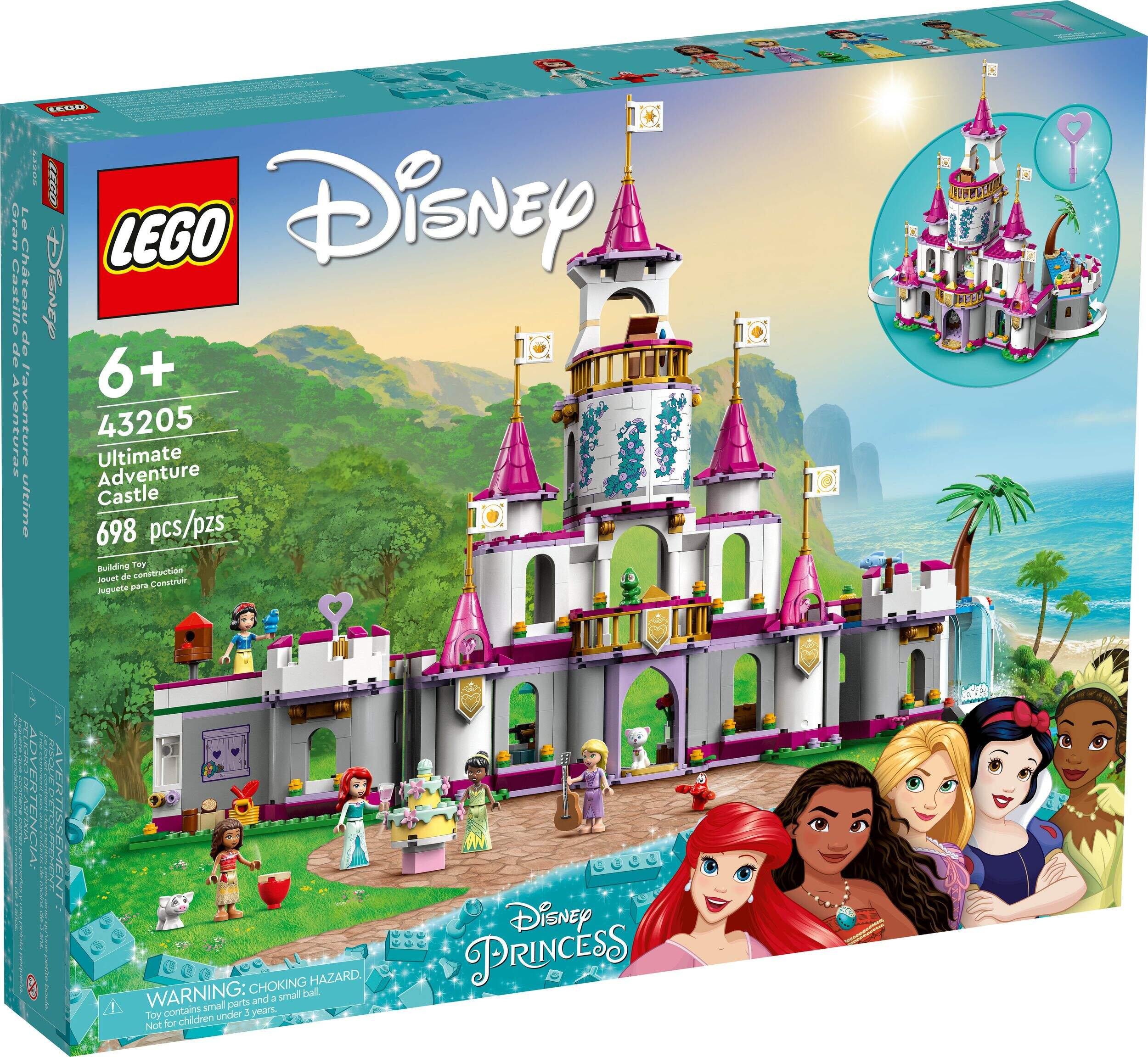 LEGO® Disney Princess™ Ultimate Adventure Castle - 43205, Ages 6+ Front_Angled_Right
