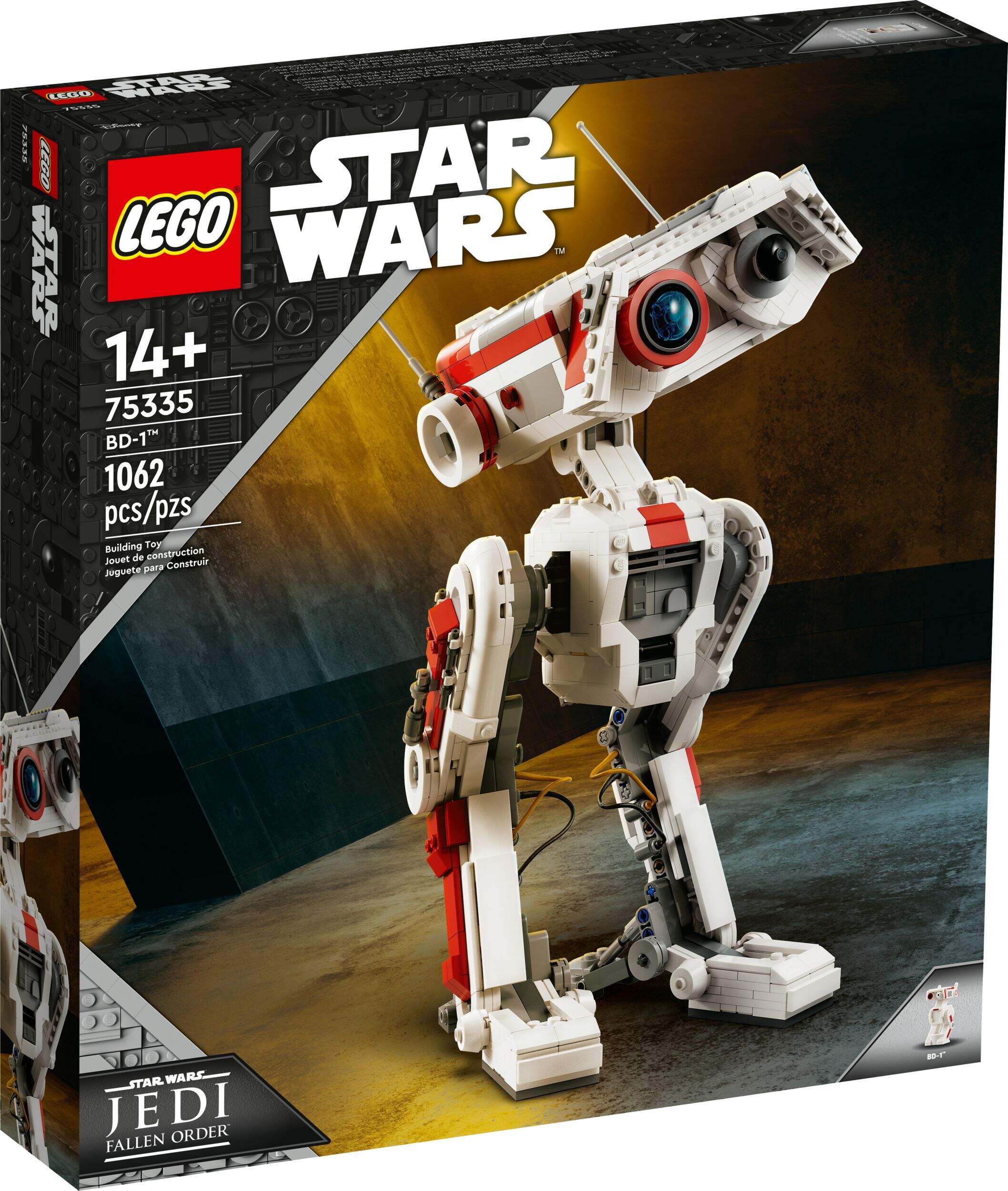 LEGO® 75335 Star Wars™ BD-1 Build-and-Display Toy Set, Ages 14+ Front_Three_Fourths_Angled_Right