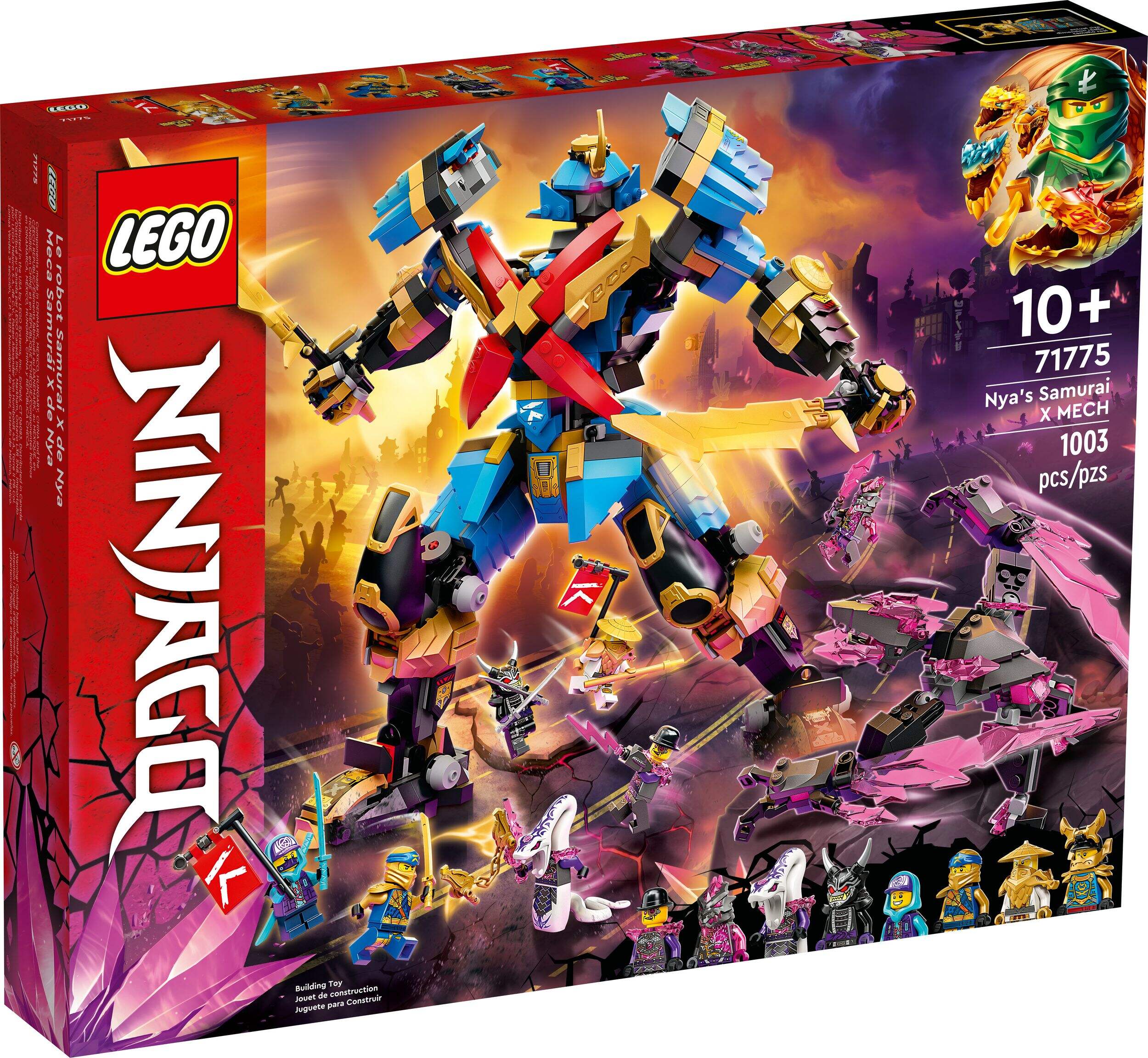 LEGO® NINJAGO® Nya’s Samurai X MECH - 71775, 1003 pcs Front_Angled_Right