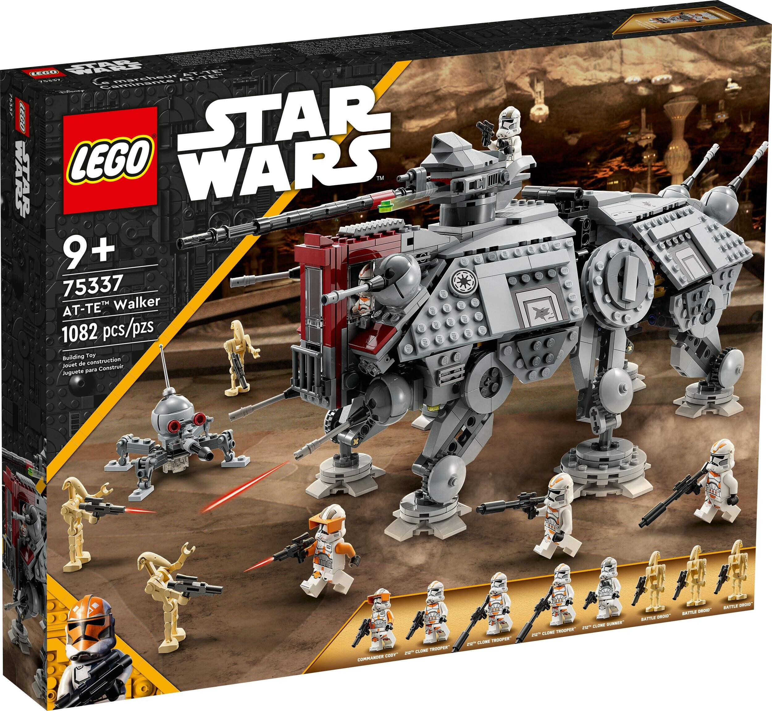 LEGO Star Wars, AT-TE Walker -75337, 1 092 pièces, 9 ans et plus Front_Angled_Right