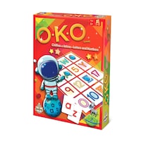 O.K.O. Letters & Numbers Family Board Game, Bilingual, Ages 6+