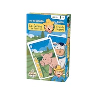 Jeu de société familial de bataille La ferme de Foin-Foin, bilingue, 4 ans et plus