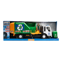 Mighty Fleet Titans Go Green Large Vehicle Garbage Truck, Ages 3+ Front_Flat