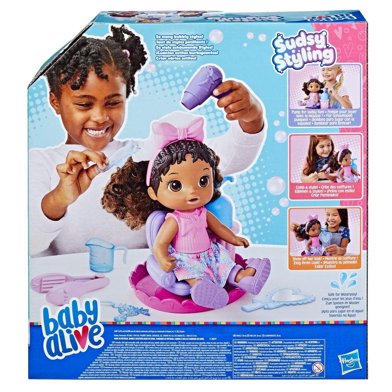 Baby Alive Baby Go Bye Bye Brown Hair Talking Baby Doll, 6 Doll  Accessories, Ages 3+