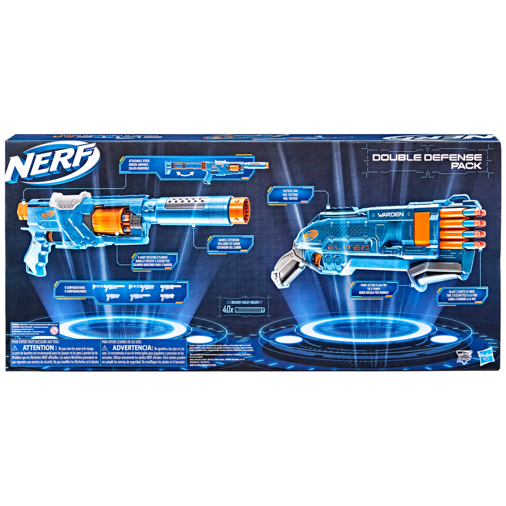 NERF Elite 2.0 Spectre Warden Double Defense Pack, Ages 8+ Canadian Tire