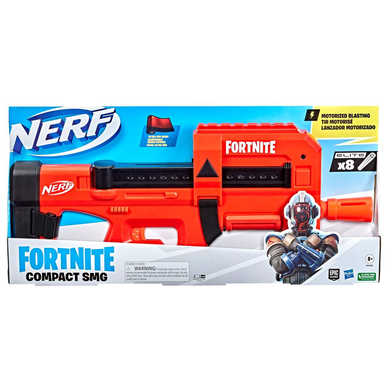 NERF Fortnite Compact SMG Blaster, Ages 8+
