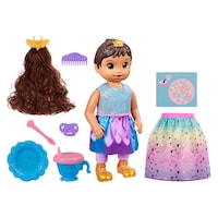 Baby Alive Princess Ellie Grows Up! Growing Talking Baby Doll, Brown Hair, 18-in, Ages 7+ Composite_or_Mixed