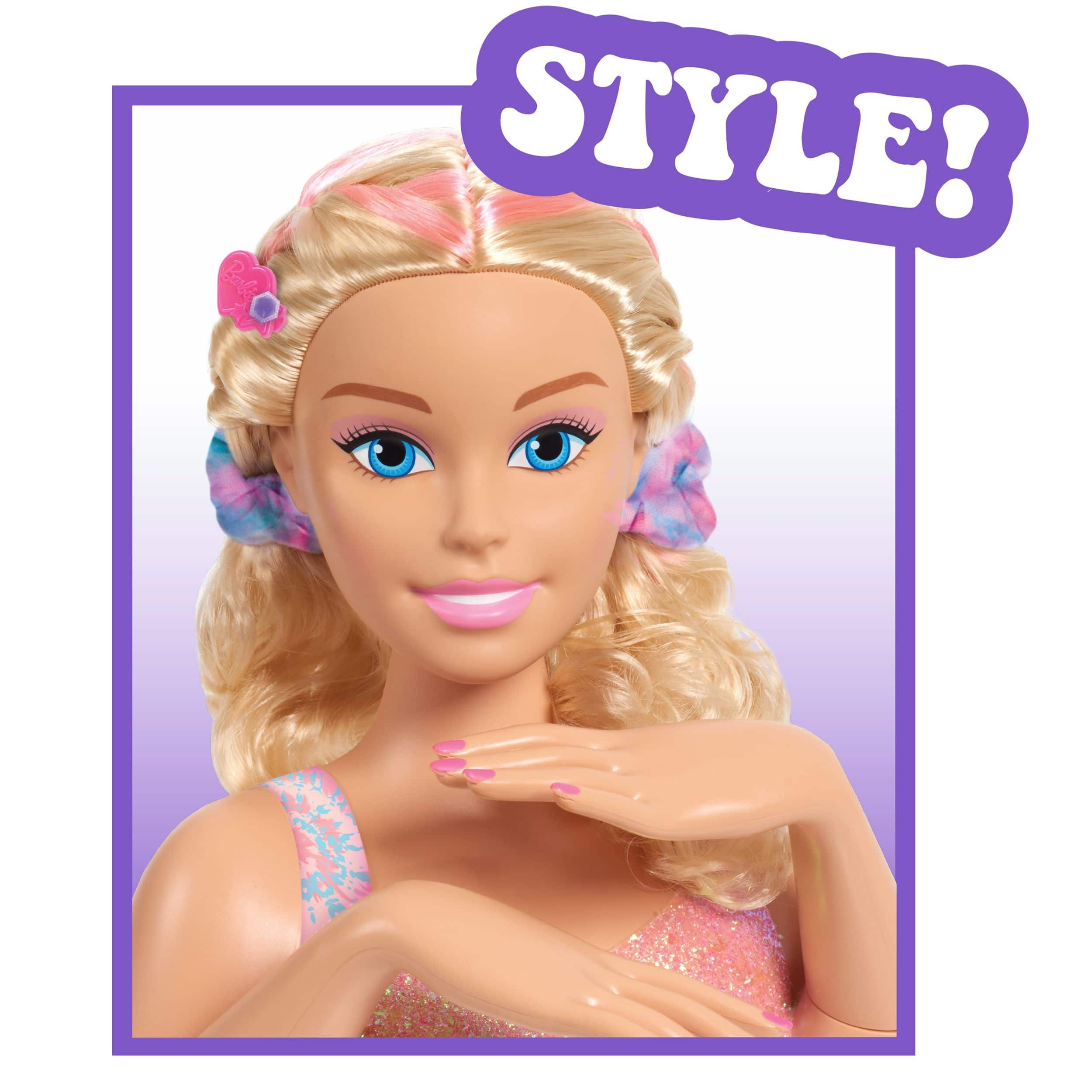 Barbie color and style best sale deluxe styling head curly