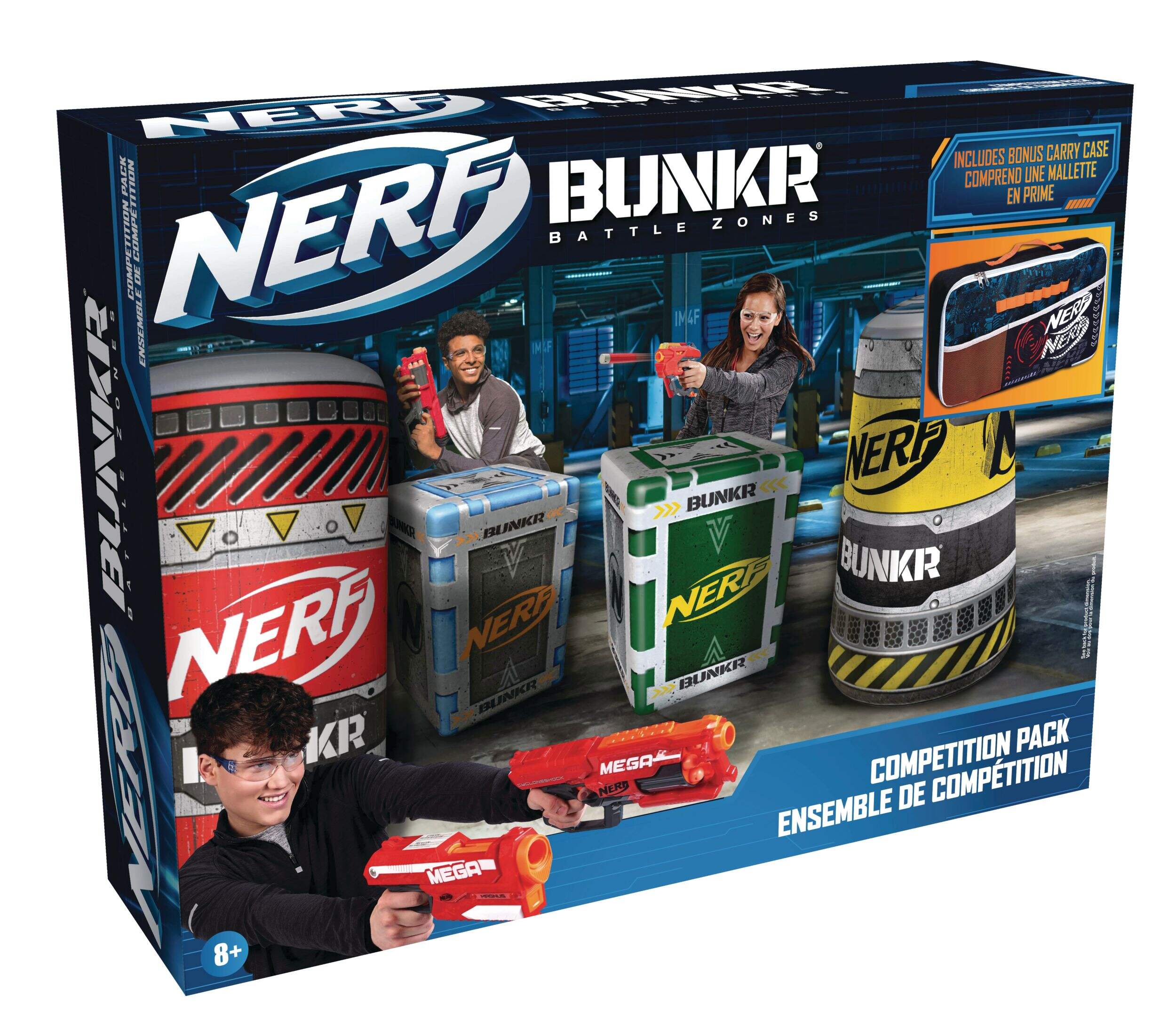 NERF BUNKR® Battle Zones Competition Pack for Game Play, Bilingual, Ages 8+ Front_Angled_Right