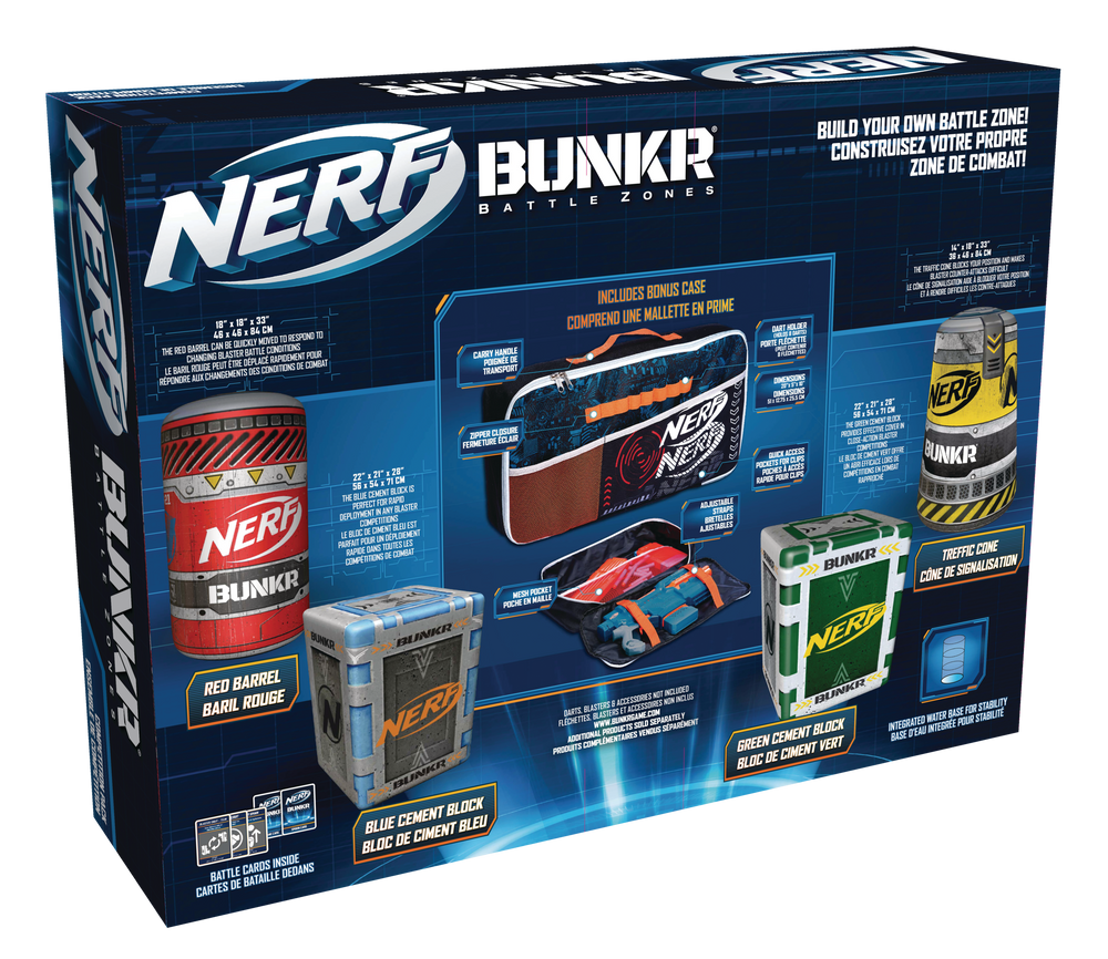 NERF BUNKR® Battle Zones Competition Pack for Game Play, Bilingual
