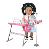 Stella & Finn Newberry Deluxe Doll with Instruments, Sienna Music, 18-in