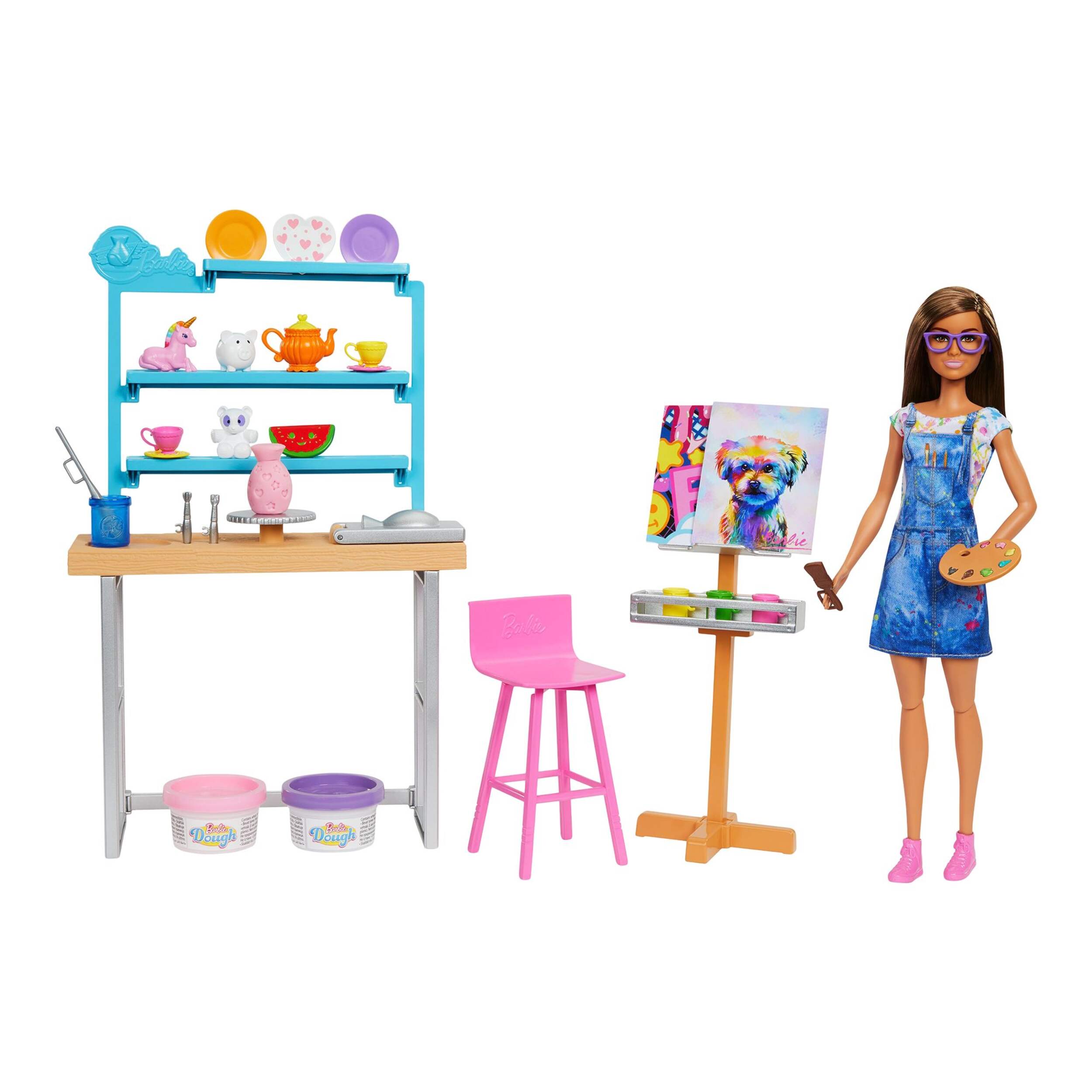 Barbie® Wellness Playset Relax & Create Art Studio, Ages 3+ Composite_or_Mixed