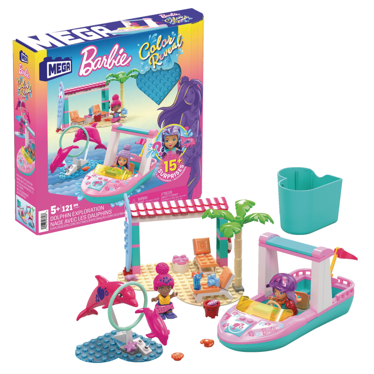 MEGA Barbie Colour Reveal Dolphin Exploration