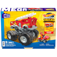 MEGA™ Hot Wheels® 5-Alarm™ Monster Truck & ATV Building Set, Ages 5+ Front_Elevated