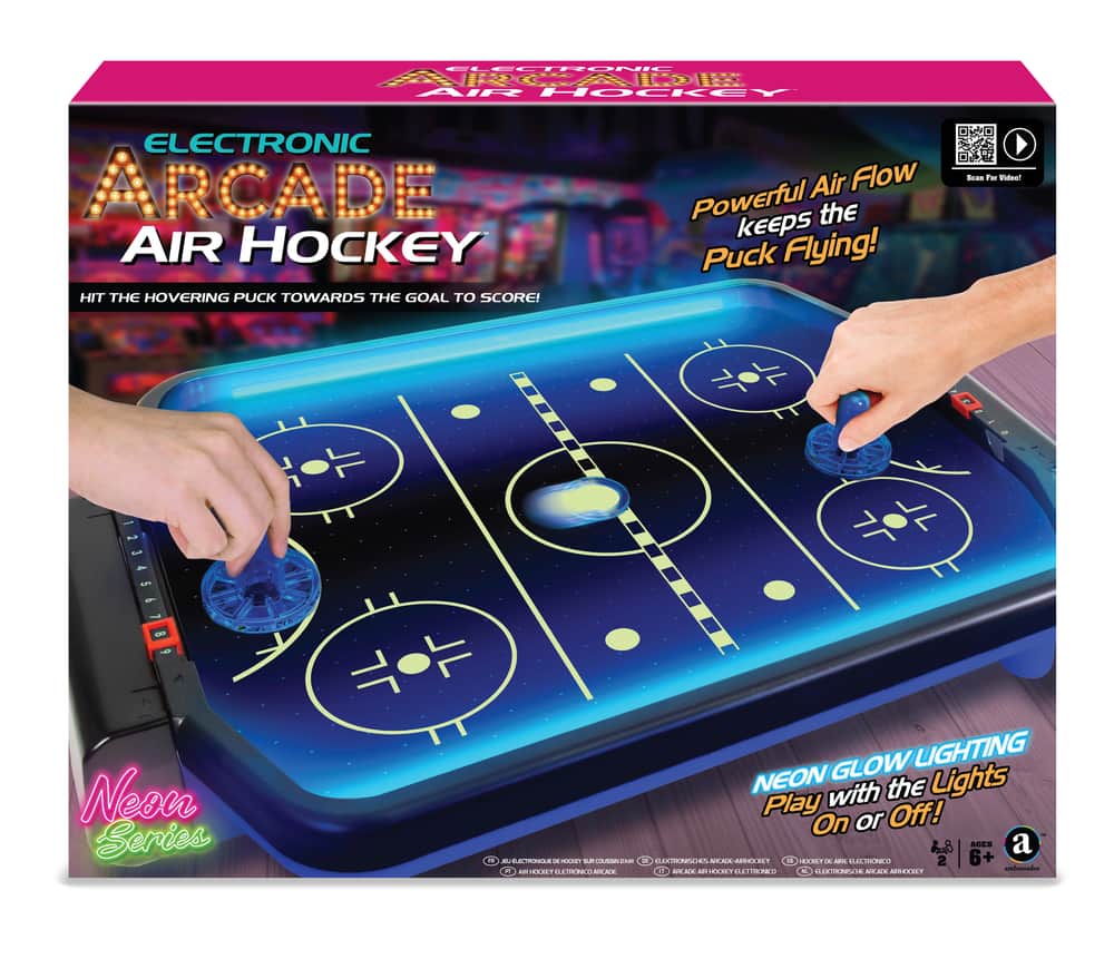 Electronic Arcade 2-Player Air Hockey Game with Neon Lights, Ages 6+ Canadian Tire