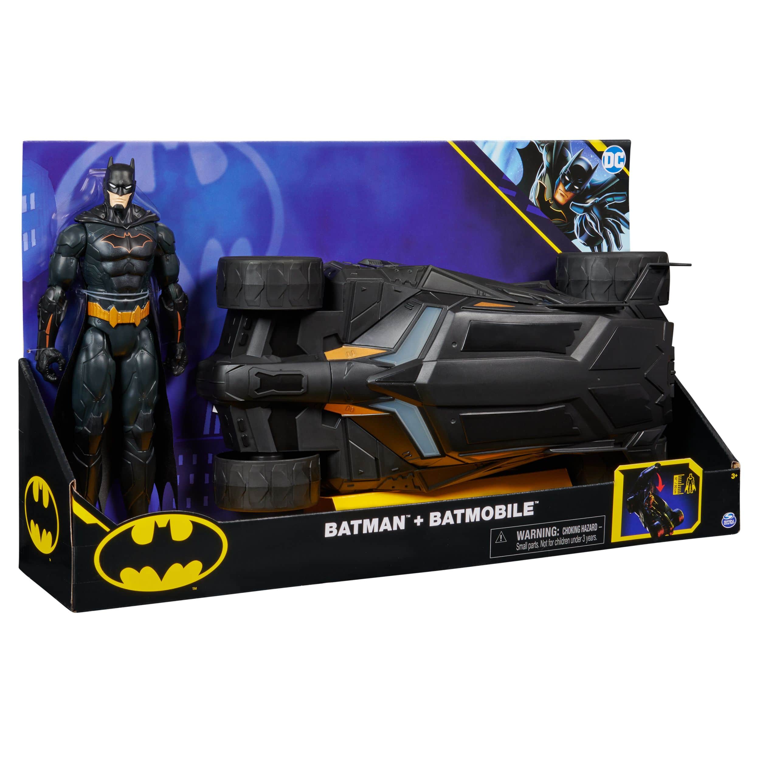 DC Comics Batman Batmobile with Figure Set, 12-in, Ages 3+