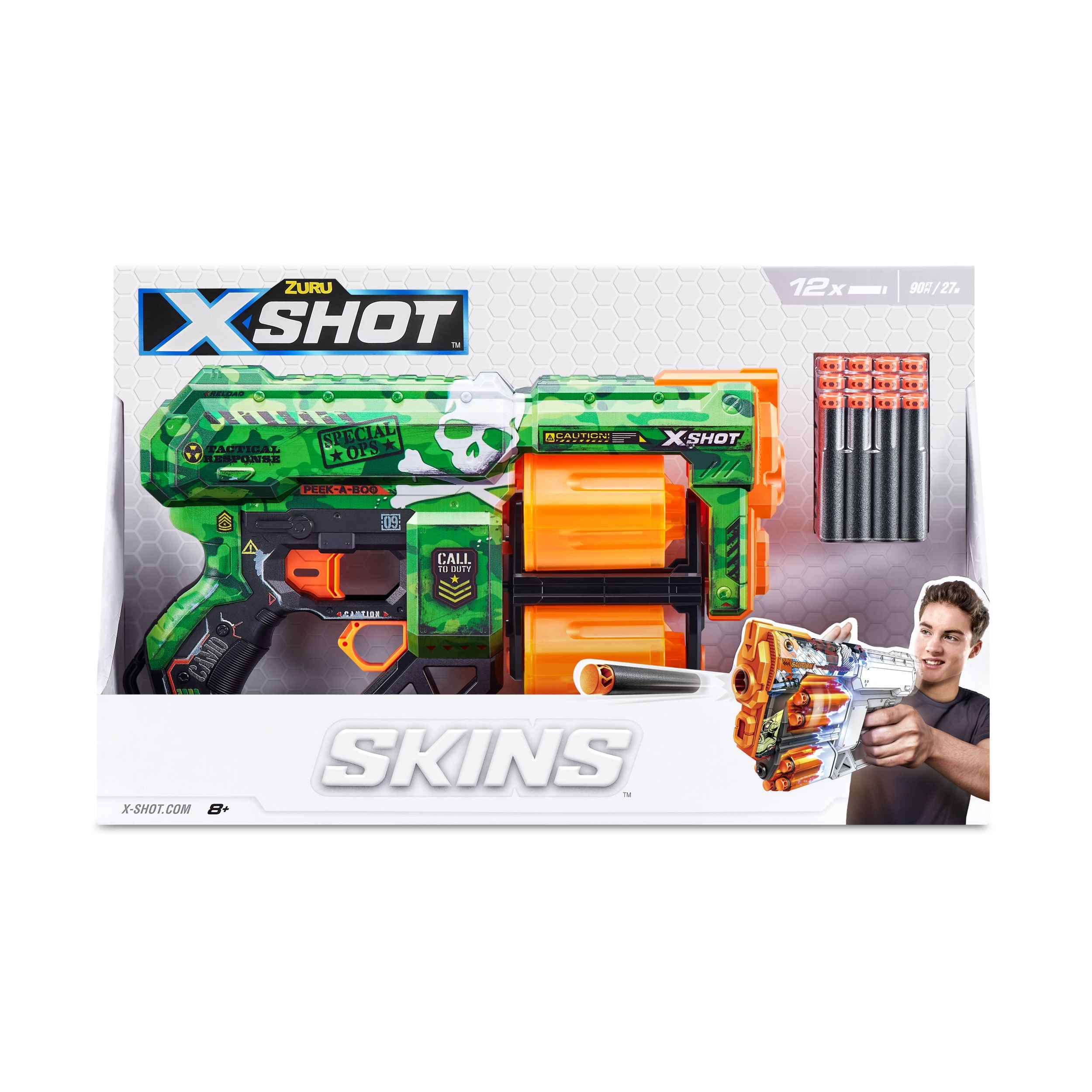 ☆27story 0.1%SKIN☆ X-Shot Skins Laser 360° (2 Laser Blasters & 2 Infrared