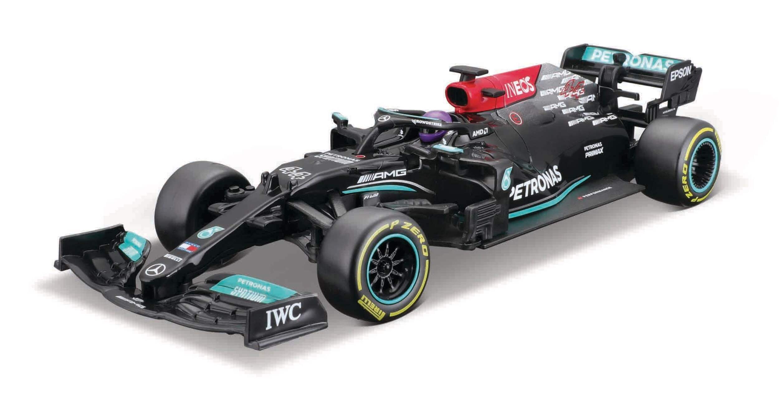 R/C 1:24 Mercedes AMG F1 W12 E Performance, Ages 6+ Front_Three_Fourths_Angled_Left