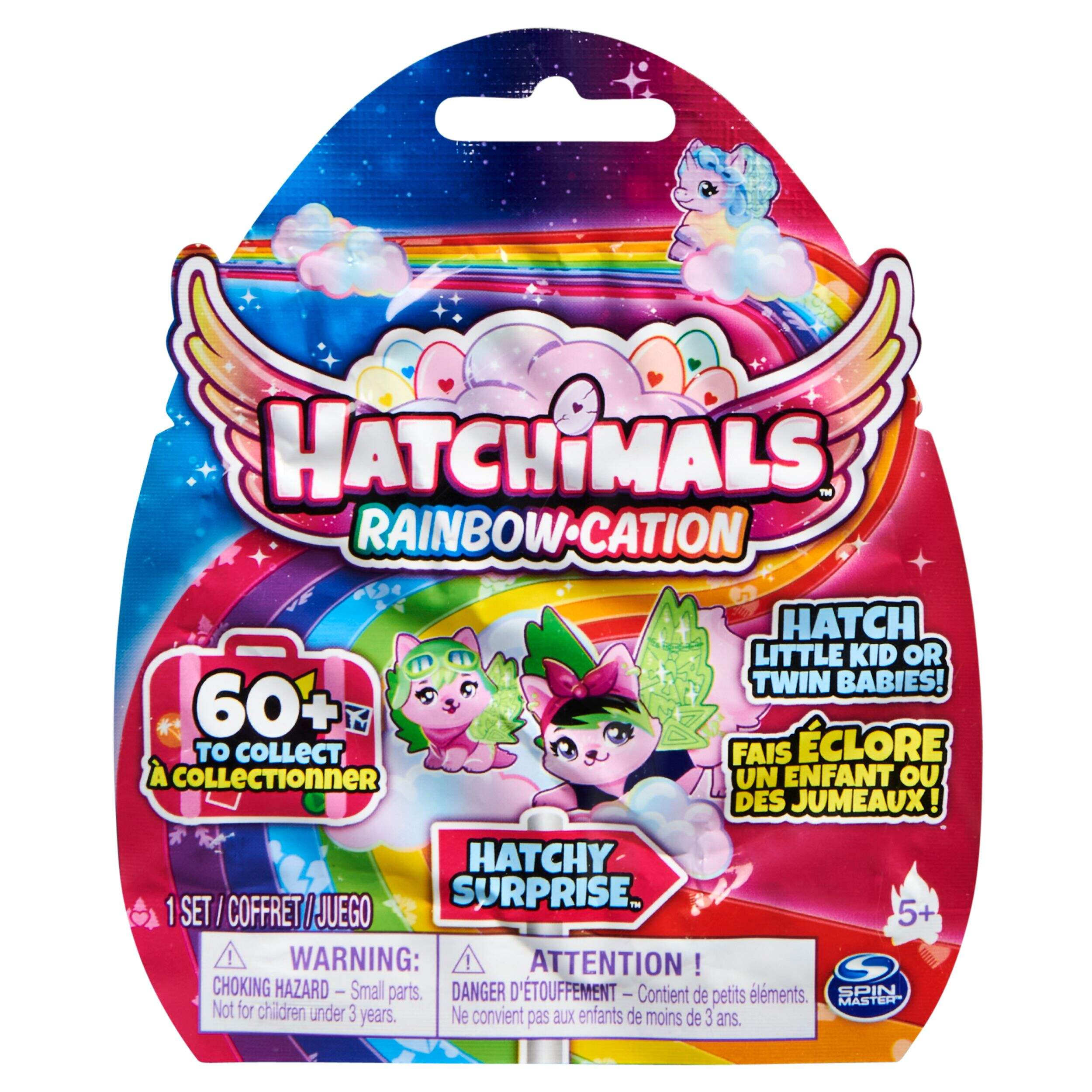 Hatchimals CollEGGtibles, Rainbow-cation Playdate Pack, Egg Playset Toy with 4 Characters & 2 Accessories, Assorted Front_Flat