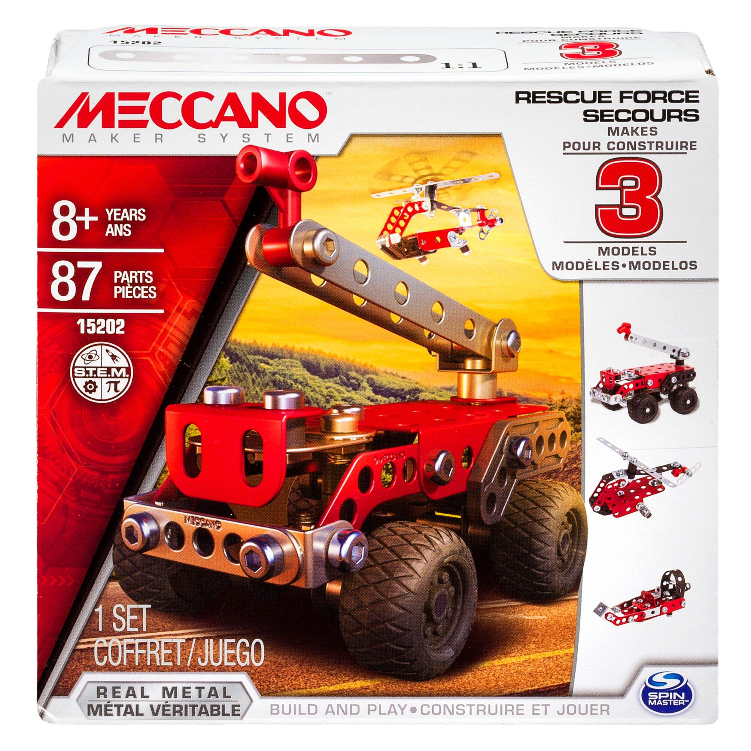 Meccano 3-Model Set, Ages 8+, 5-pk Front_Elevated