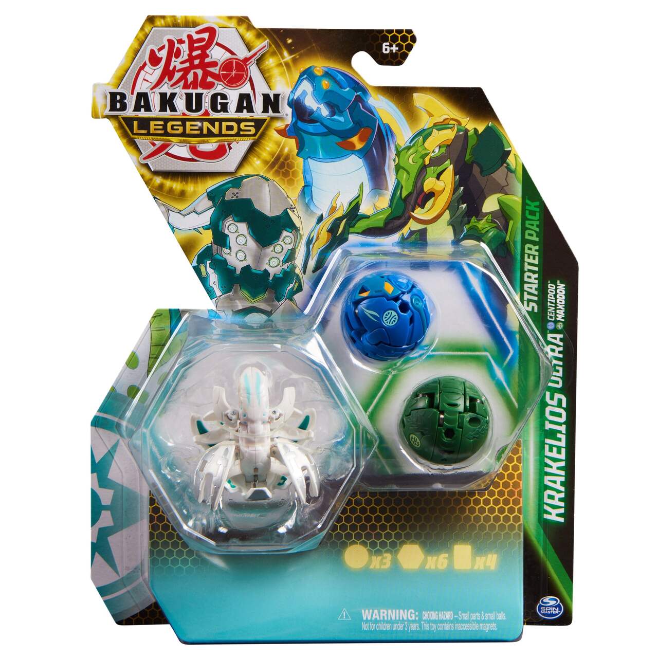 Bakugan Legends Starter Pack Transforming Creature Action Figure Toy,  Assorted, Ages 6+
