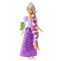 Disney Princess Rapunzel Fashion Doll with 2 Colour-Change Hair Extensions & 10 Hair-Styling Accessories, Ages 6+ Front_Angled_Right